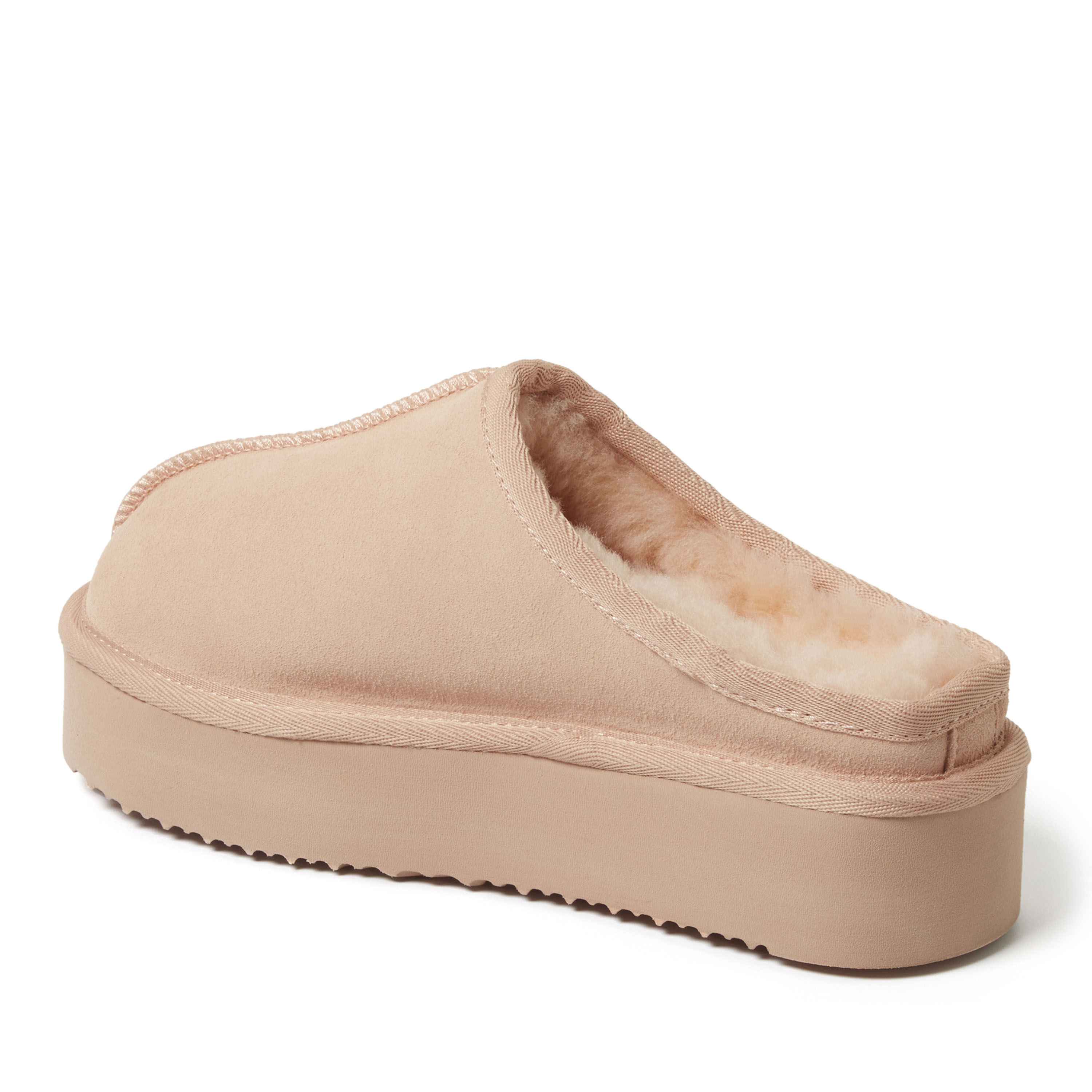 Women's Fireside by Dearfoams Queenstown Platform Genuine Shearling Clog
