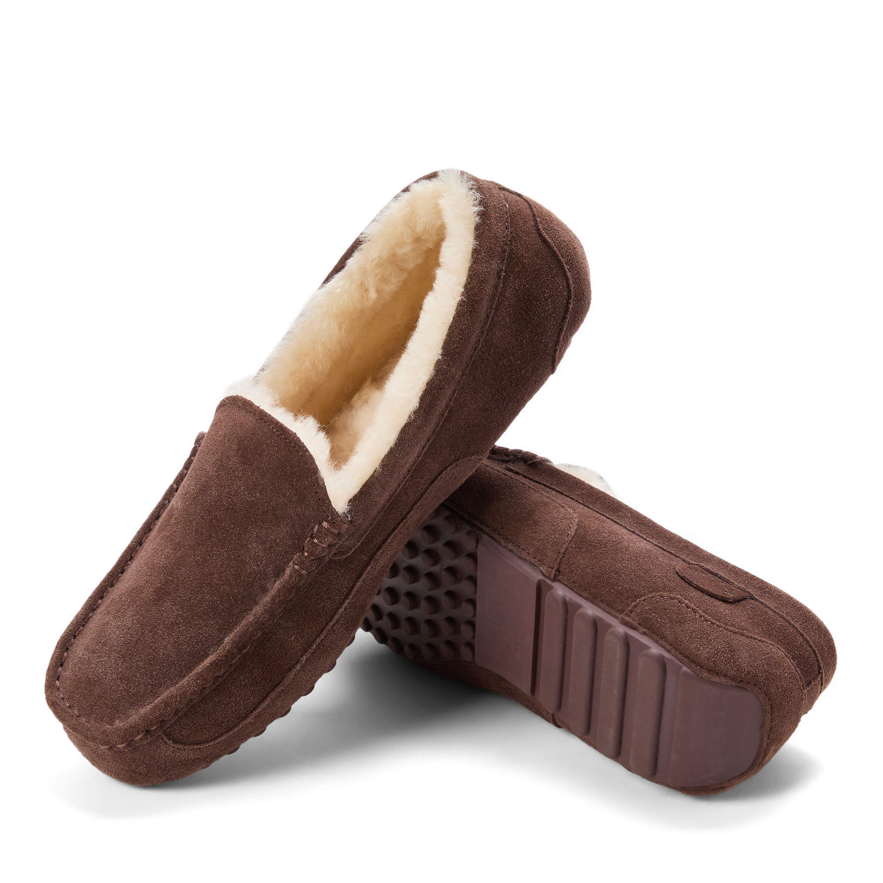 Men's Fireside by Dearfoams Melbourne Genuine Shearling Moccasin Slipper