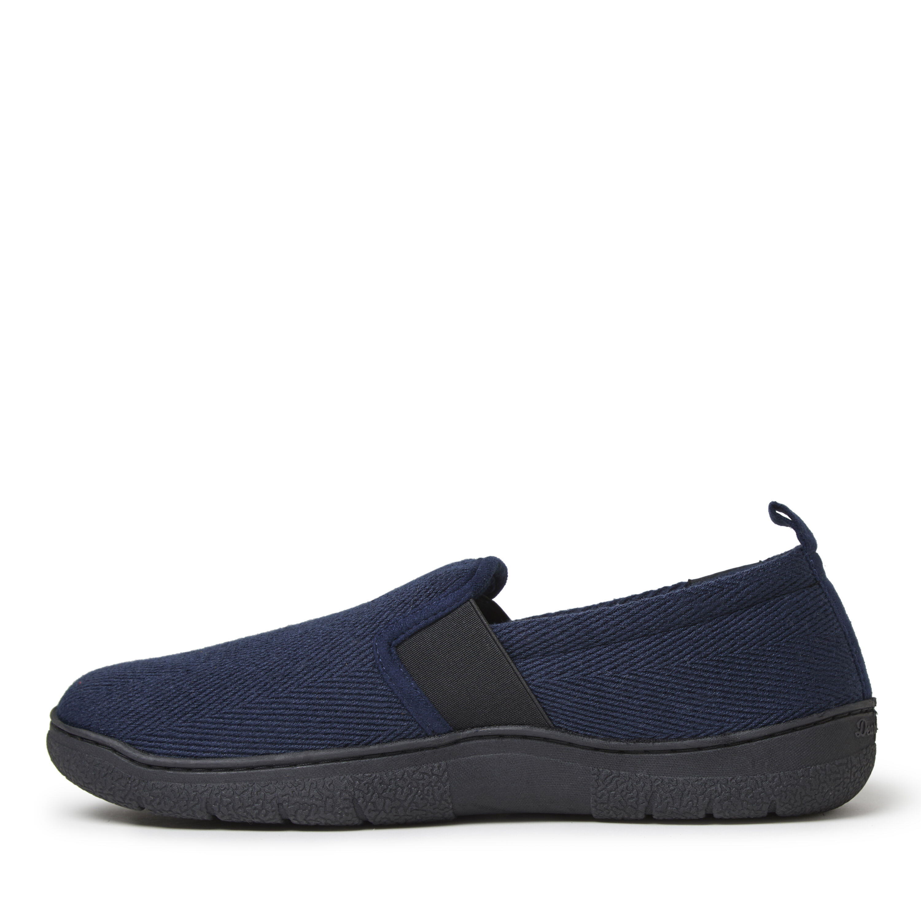 Men's dearfoams herringbone discount closed back slippers