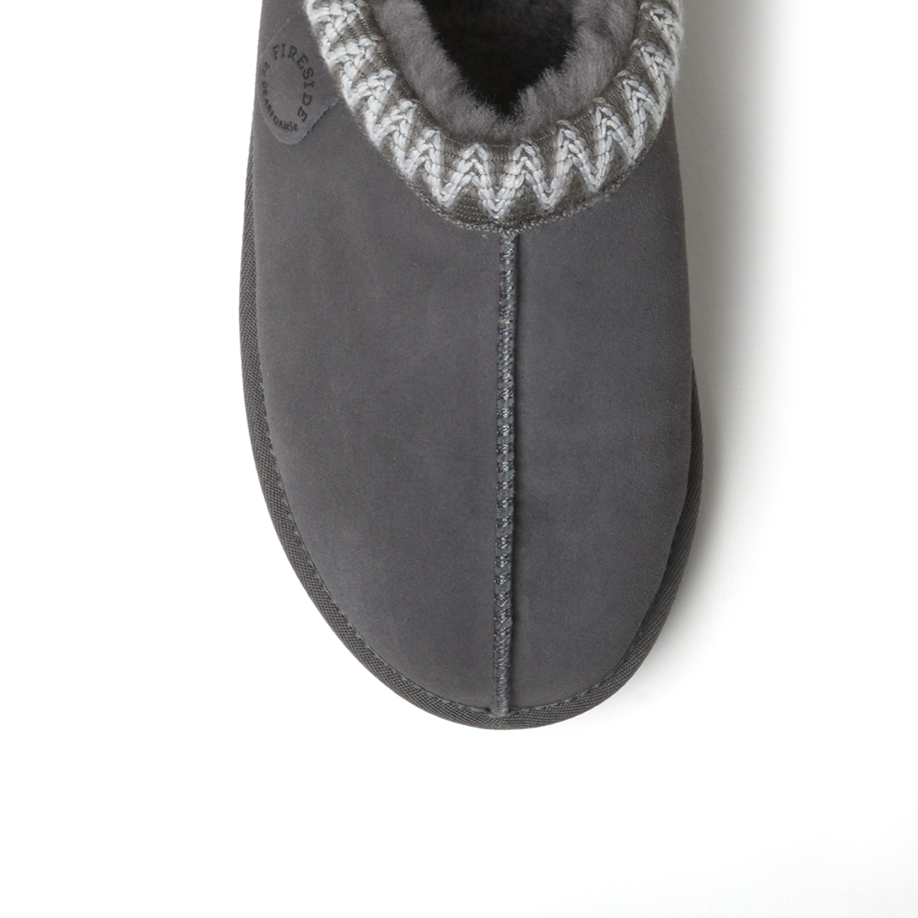 Men's Fireside by Dearfoams Grafton Genuine Shearling Clog With Taping - Water Resistant