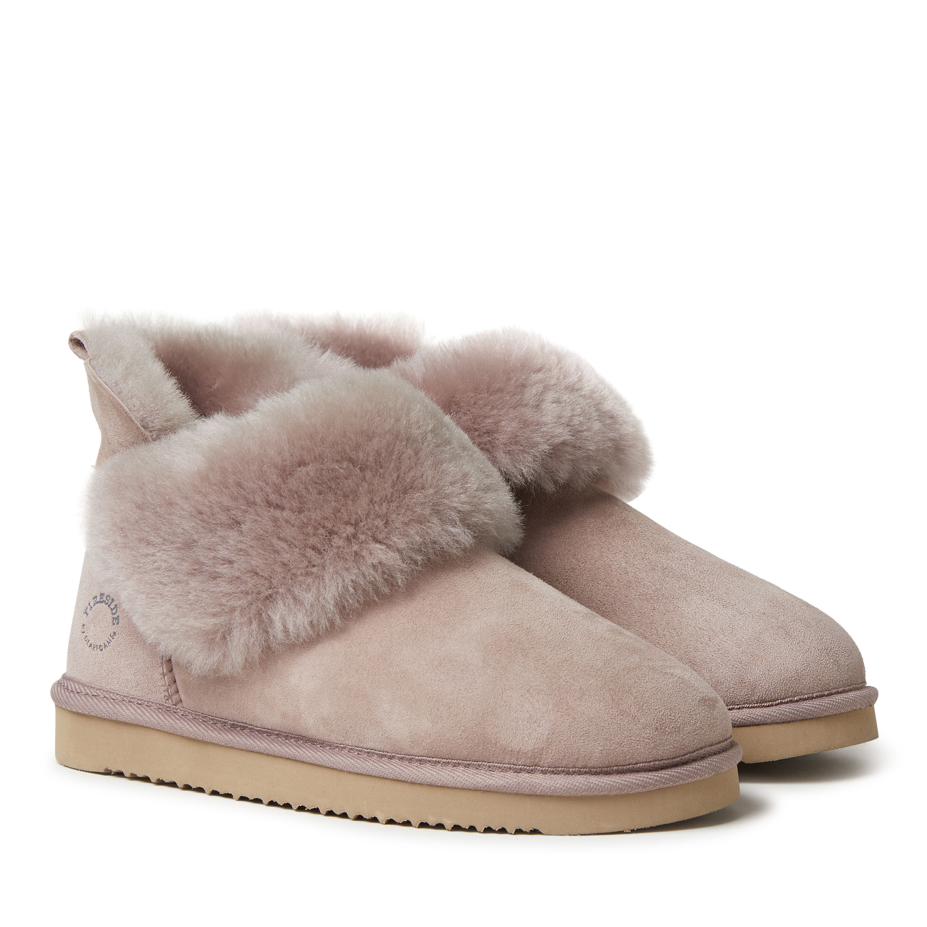 Women s Fireside by Dearfoams Perth Genuine Shearling Foldover