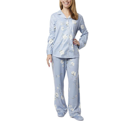 Women's Floral Two-Piece Pajama Set - Main Image