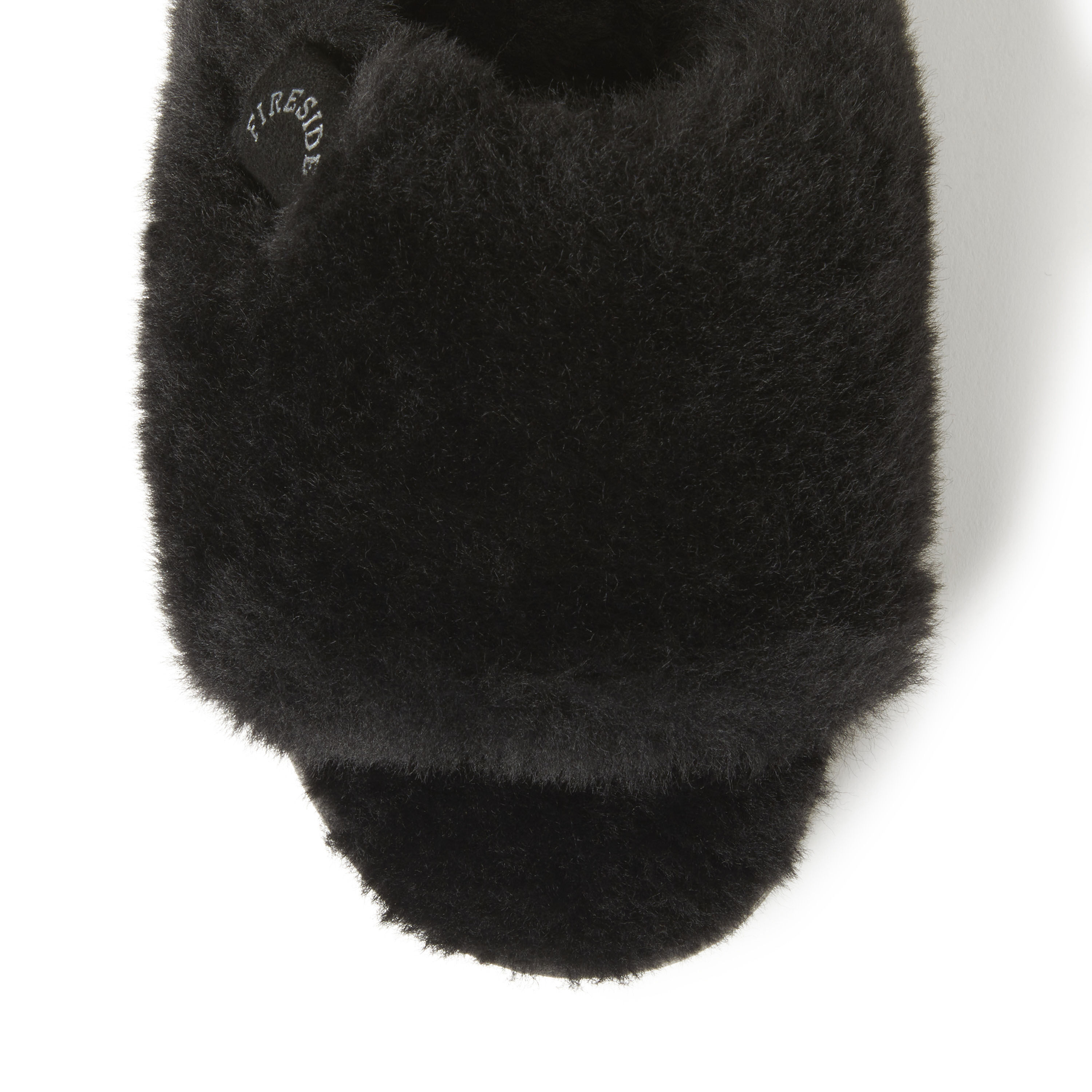 Women's Fireside by Dearfoams Cairns Genuine Shearling Slide Slipper with Metallic Suede Trim