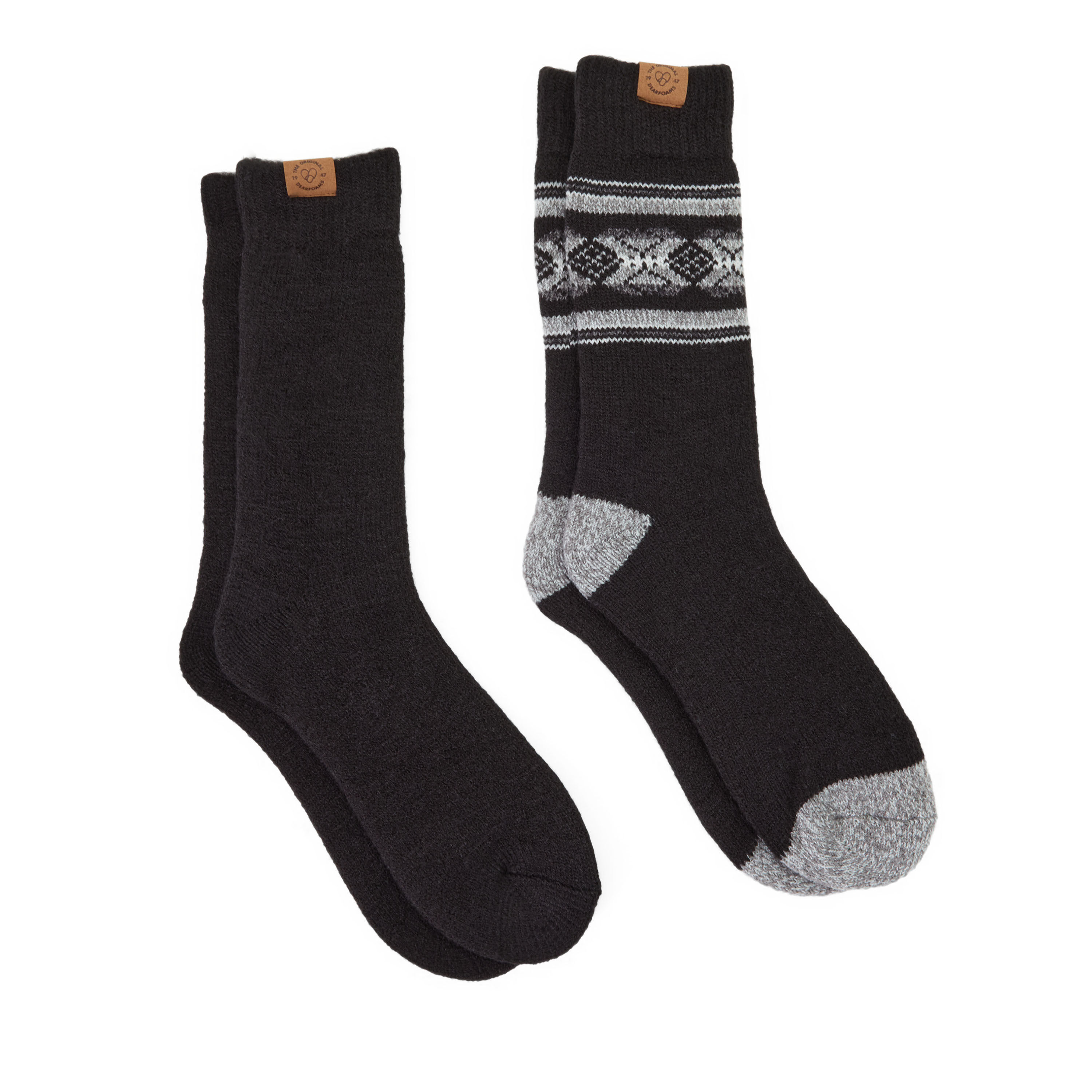 Men's Fair Isle Crew Socks-2 pack