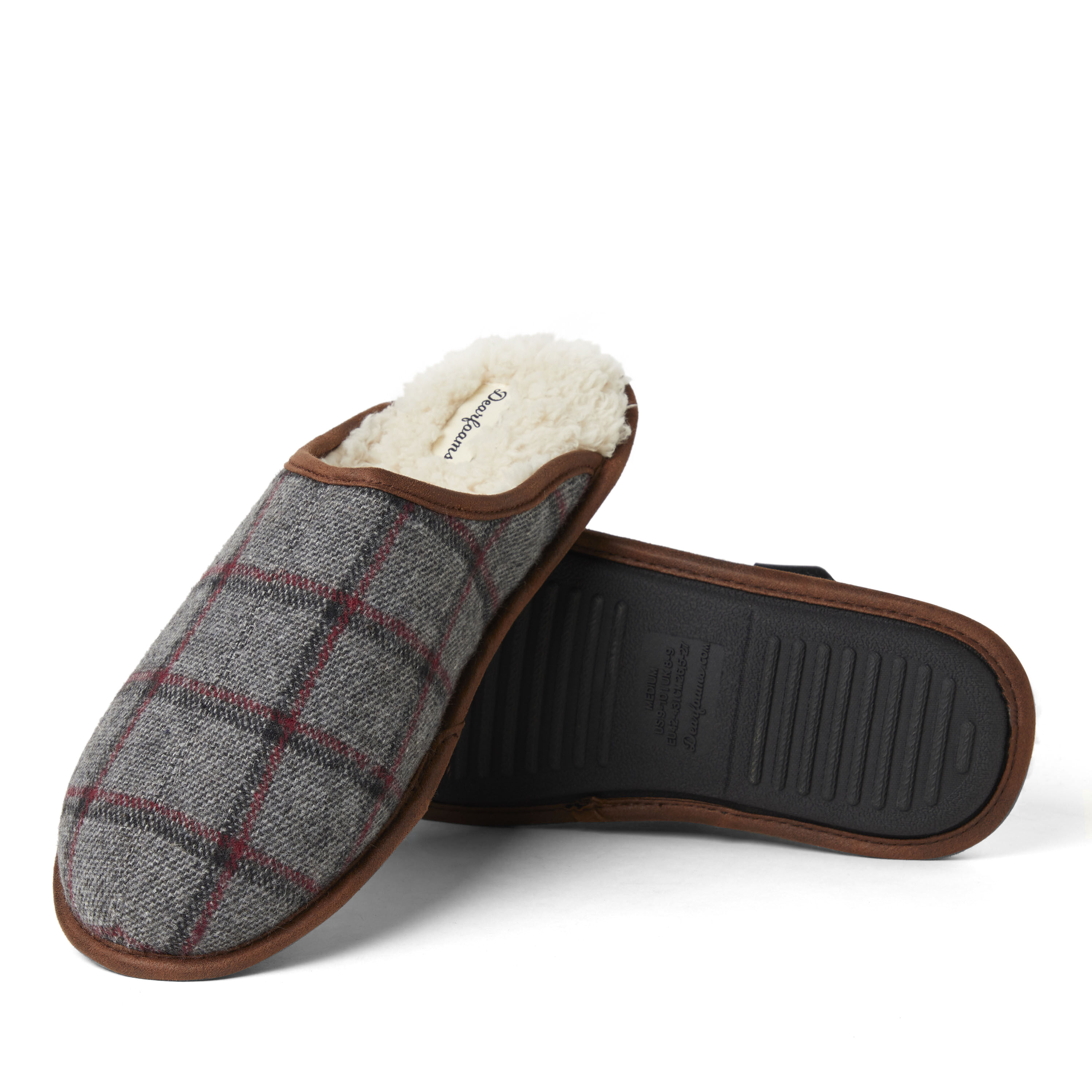 Men's plaid online slippers