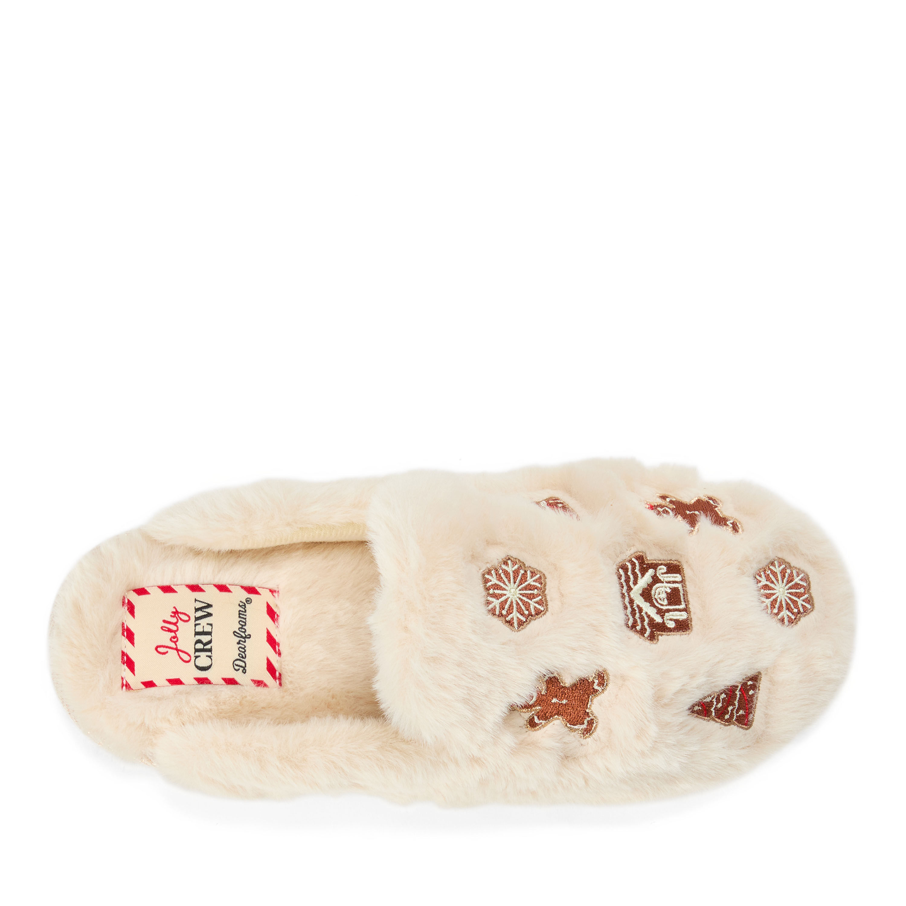 Women's Holiday Fur Shaped Tab Scuff