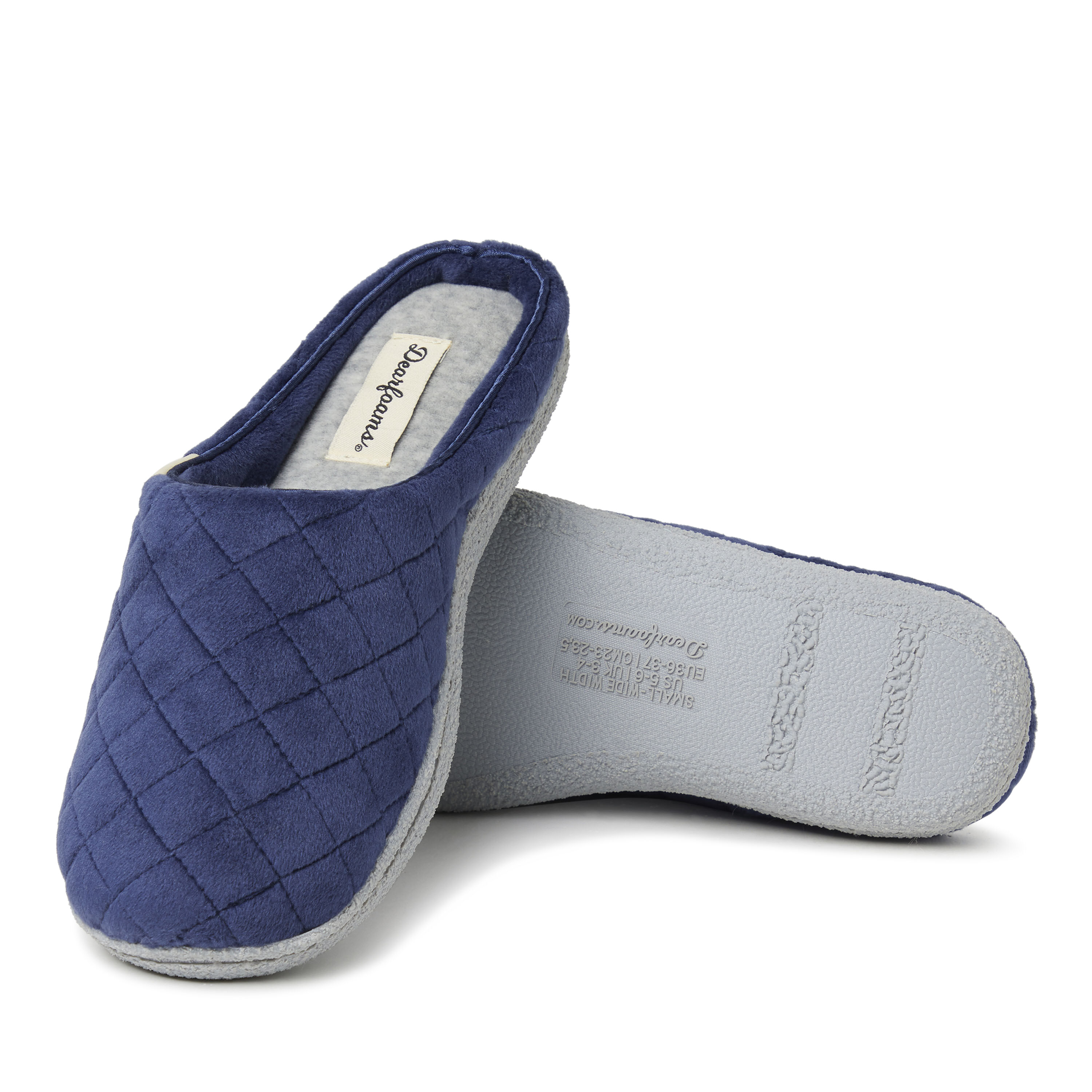 Women's dearfoams quilted velour clog slippers sales