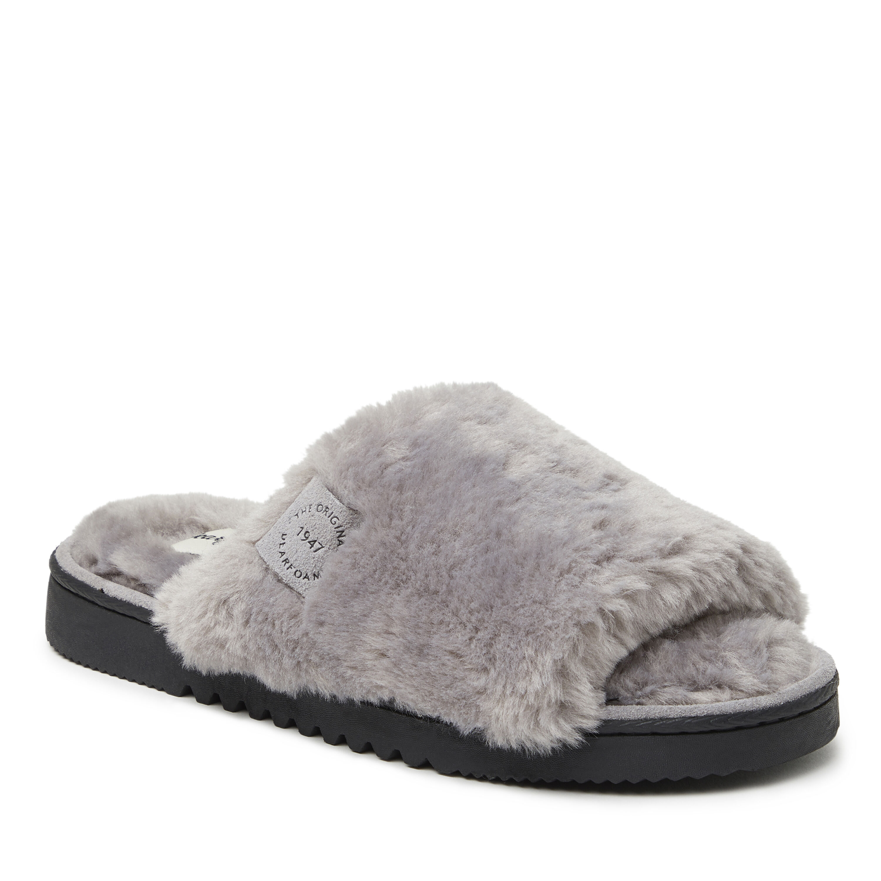 Women's Plush Faux Shearling Slide with Genuine Suede Trim Slipper