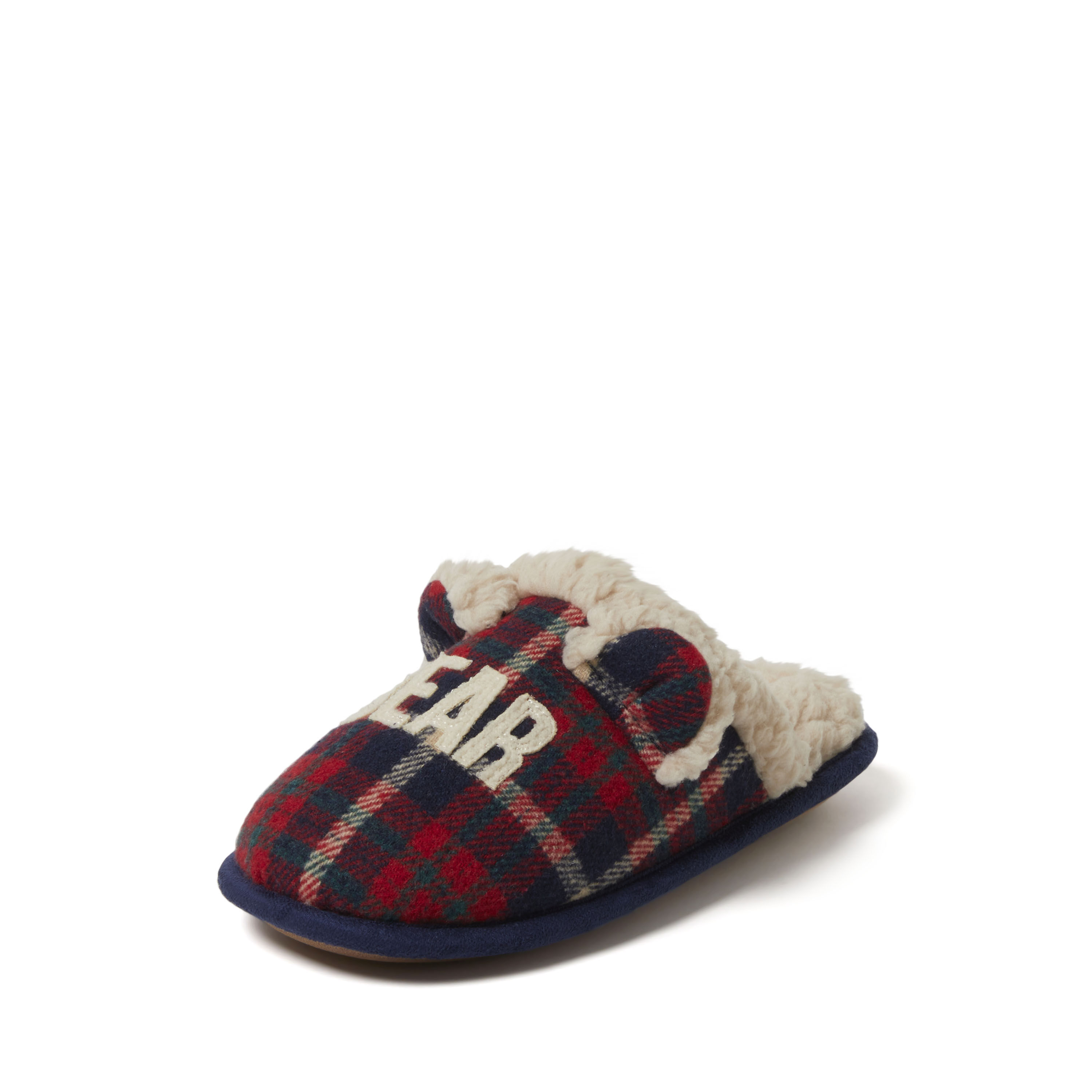 Kids Lil Bear Plaid Scuff