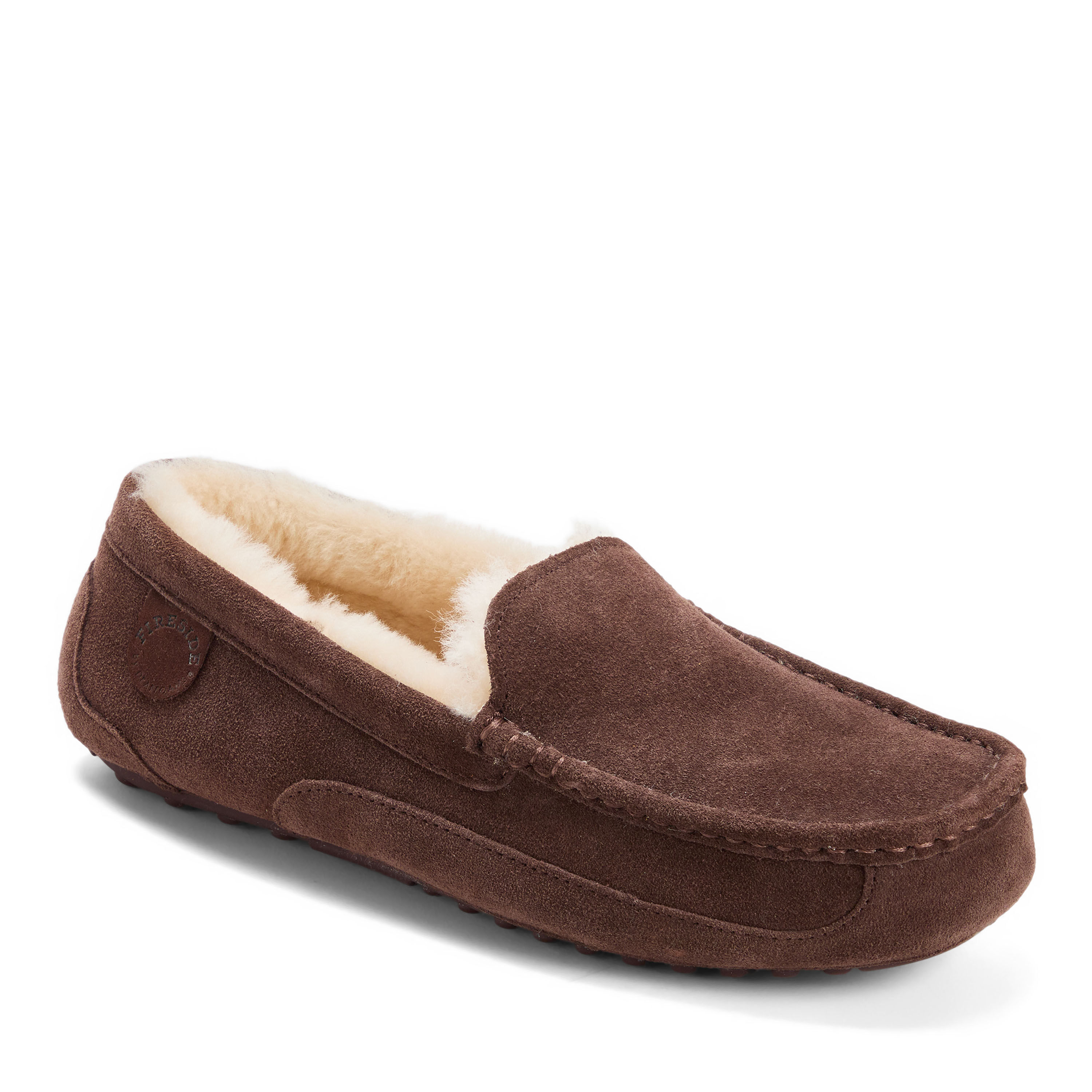 Men's Fireside by Dearfoams Melbourne Genuine Shearling Moccasin Slipper
