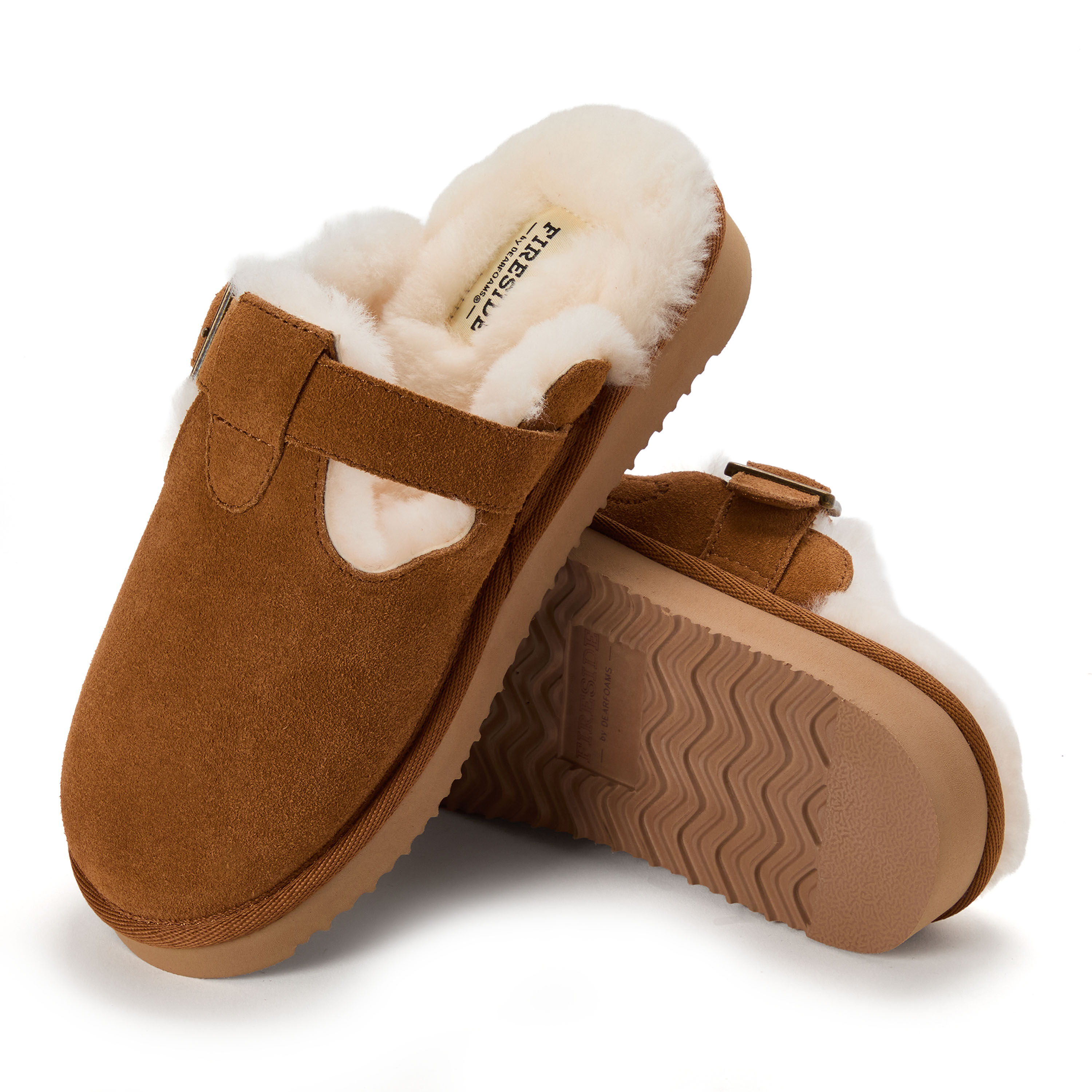 Women's Fireside by Dearfoams Maitland Genuine Shearling Scuff