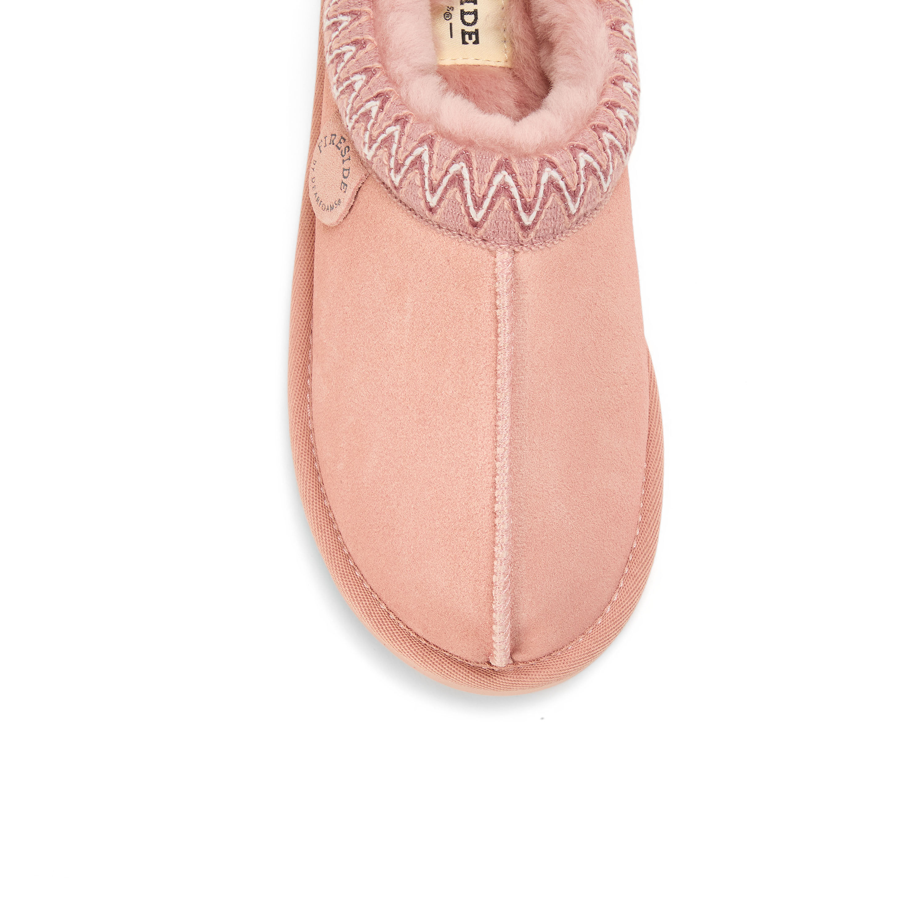 Women's Fireside by Dearfoams Greta Genuine Shearling Clog With Taping - Water Resistant