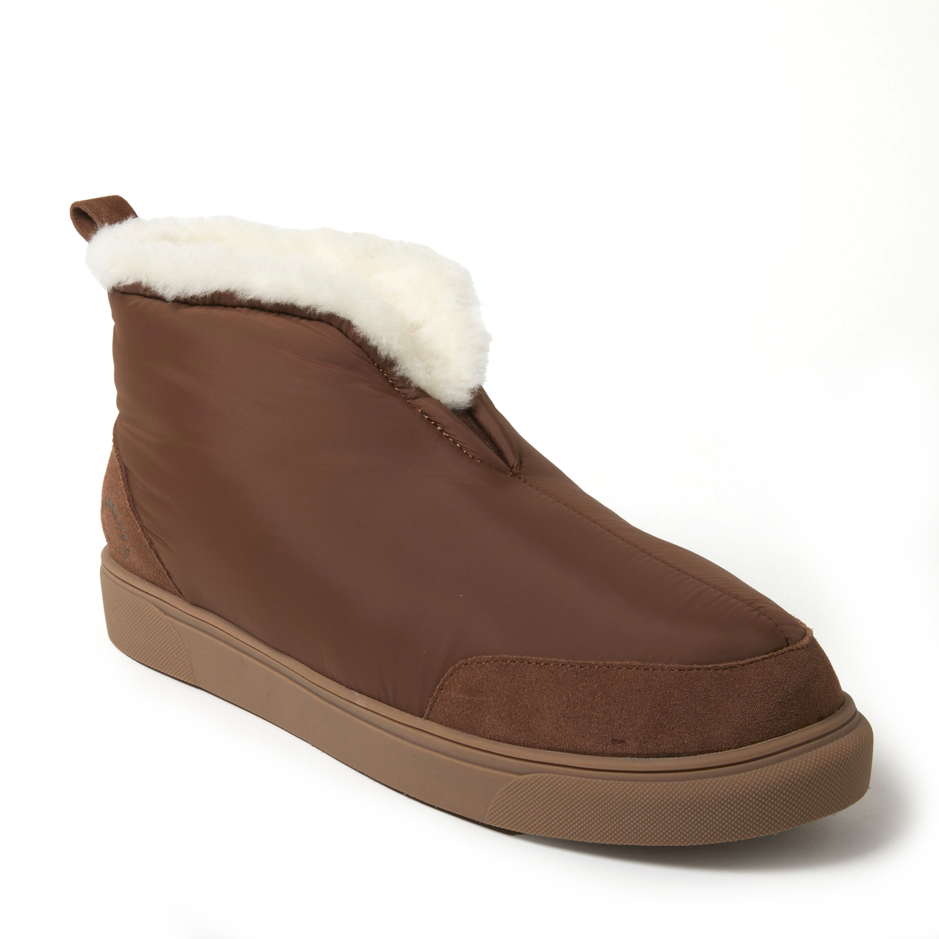 Men s Fireside by Dearfoams Shearling Warm Up Bootie