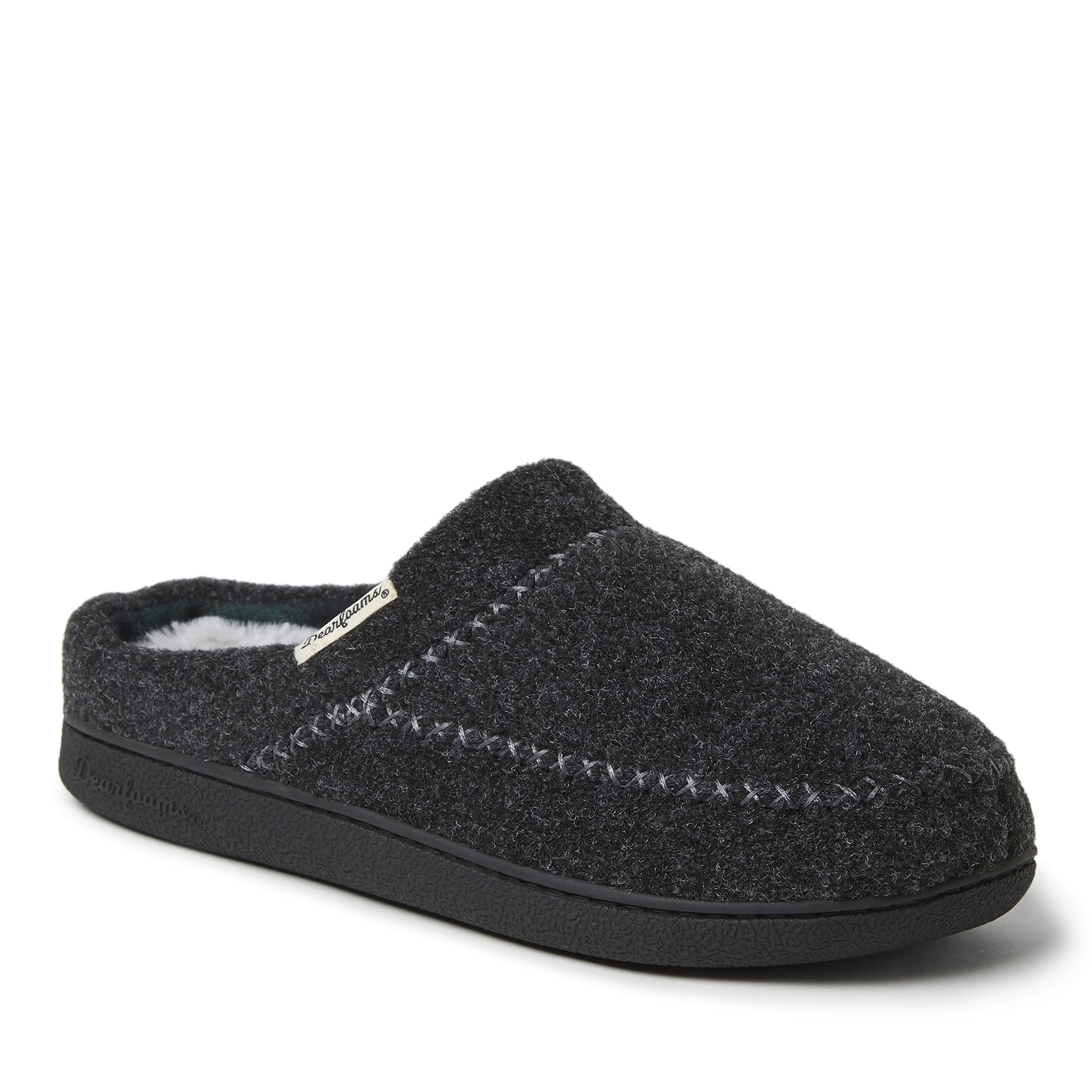 Women's Felted Wool X-Stitch Clog Slipper