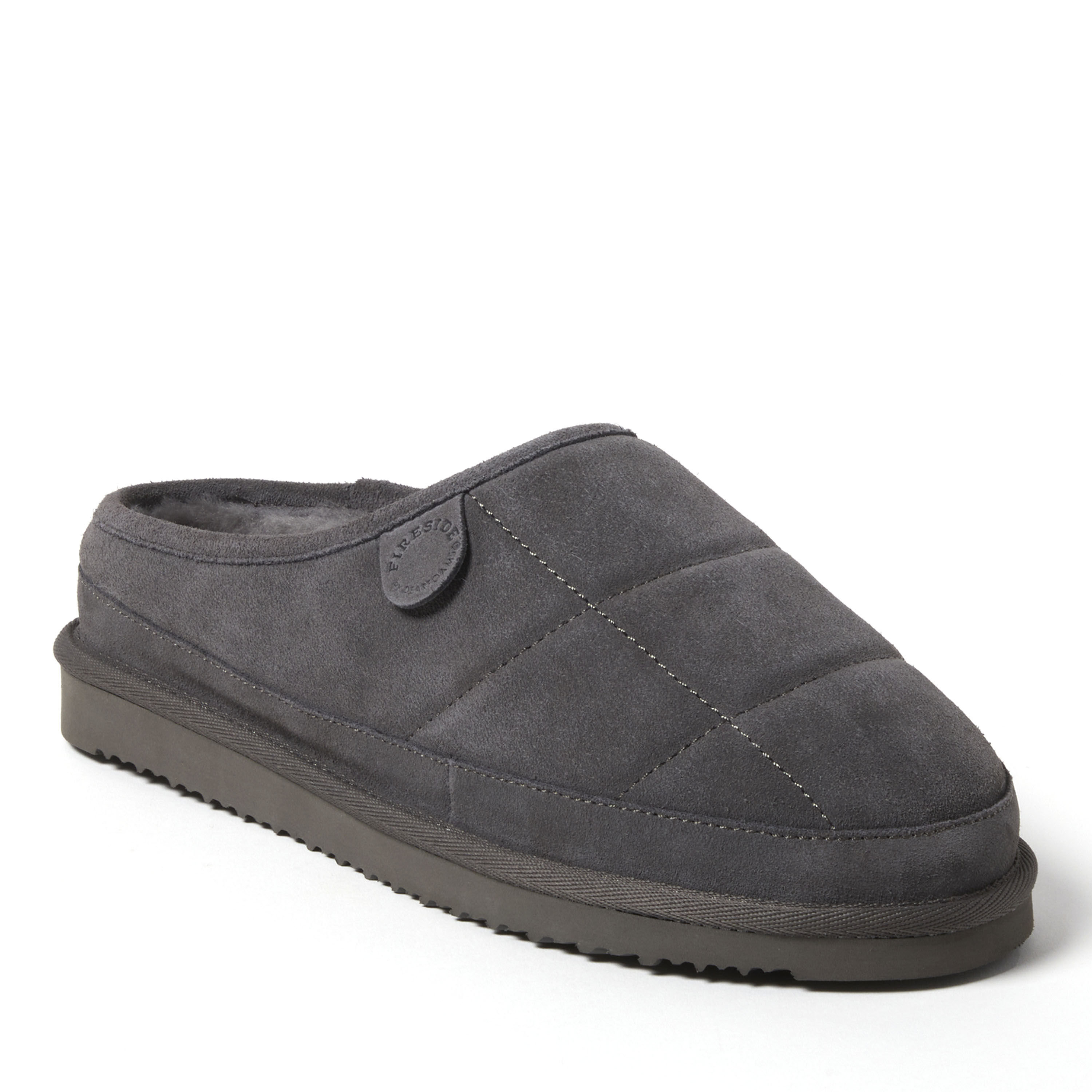 Men's Fireside by Dearfoams Grafton Quilted Genuine Shearling Clog