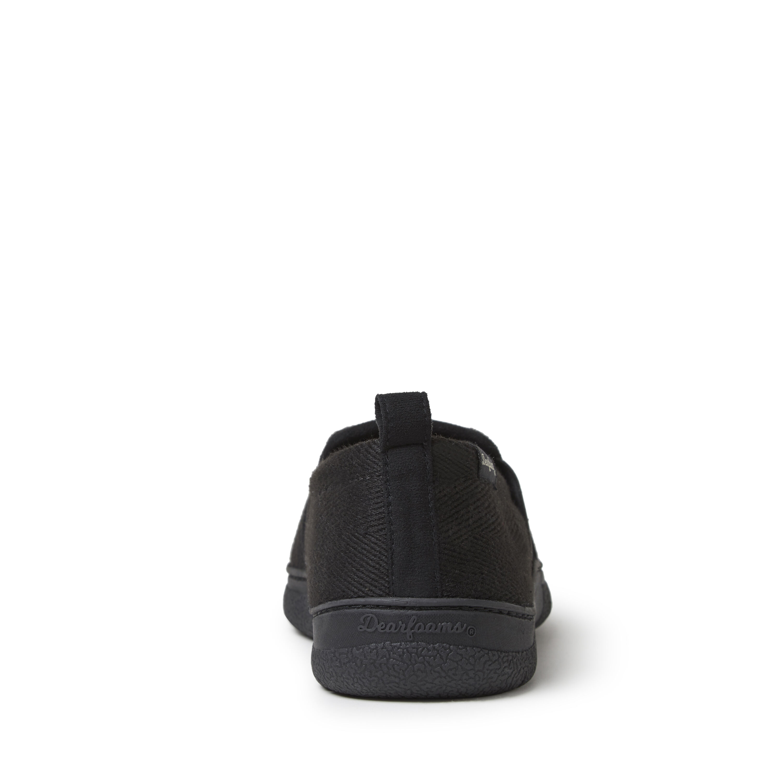 Men's dearfoams herringbone closed back slippers new arrivals