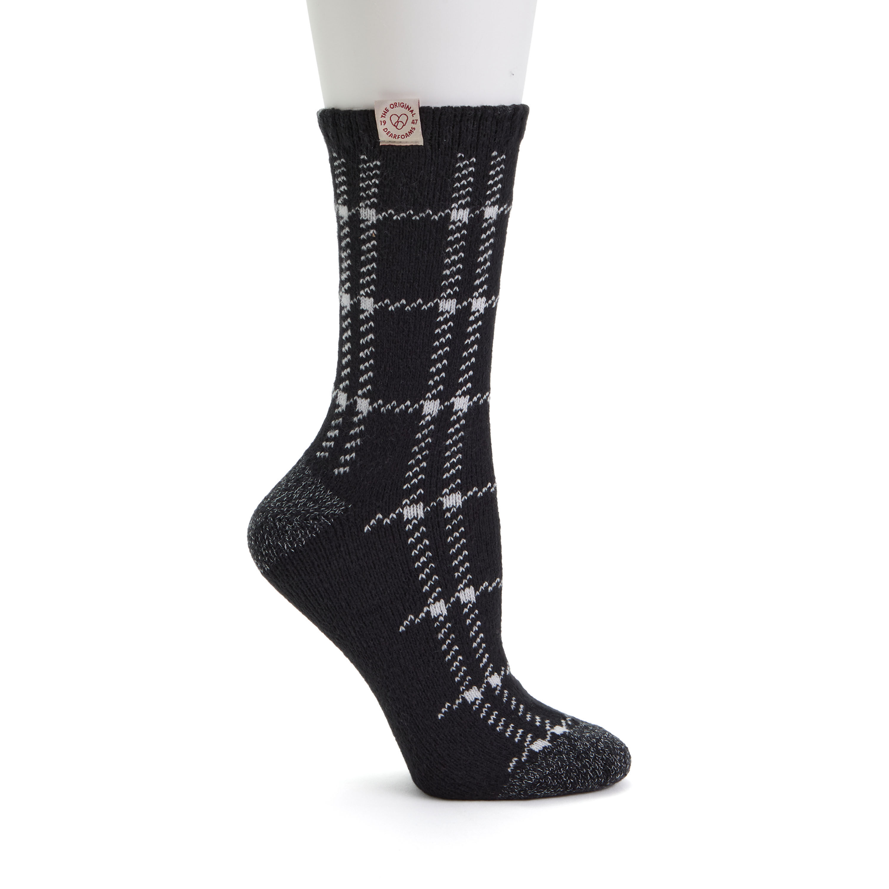 Ladies Grid Cozy Crew Sock 2 Pack