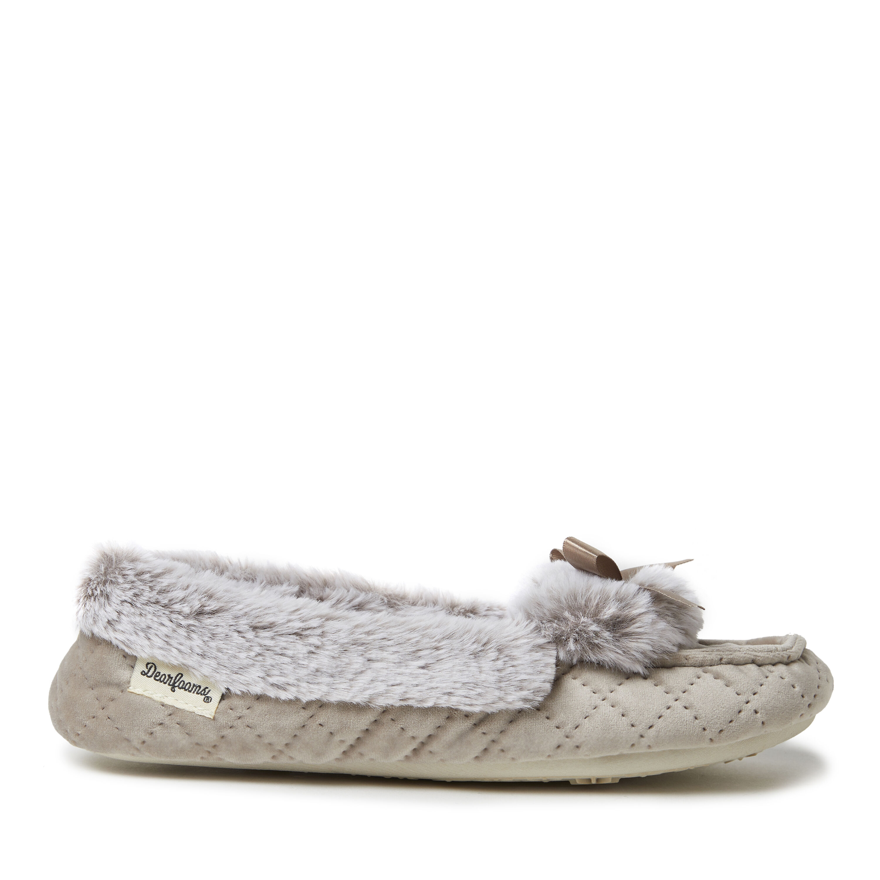 Women's Quilted Velour Moccasin