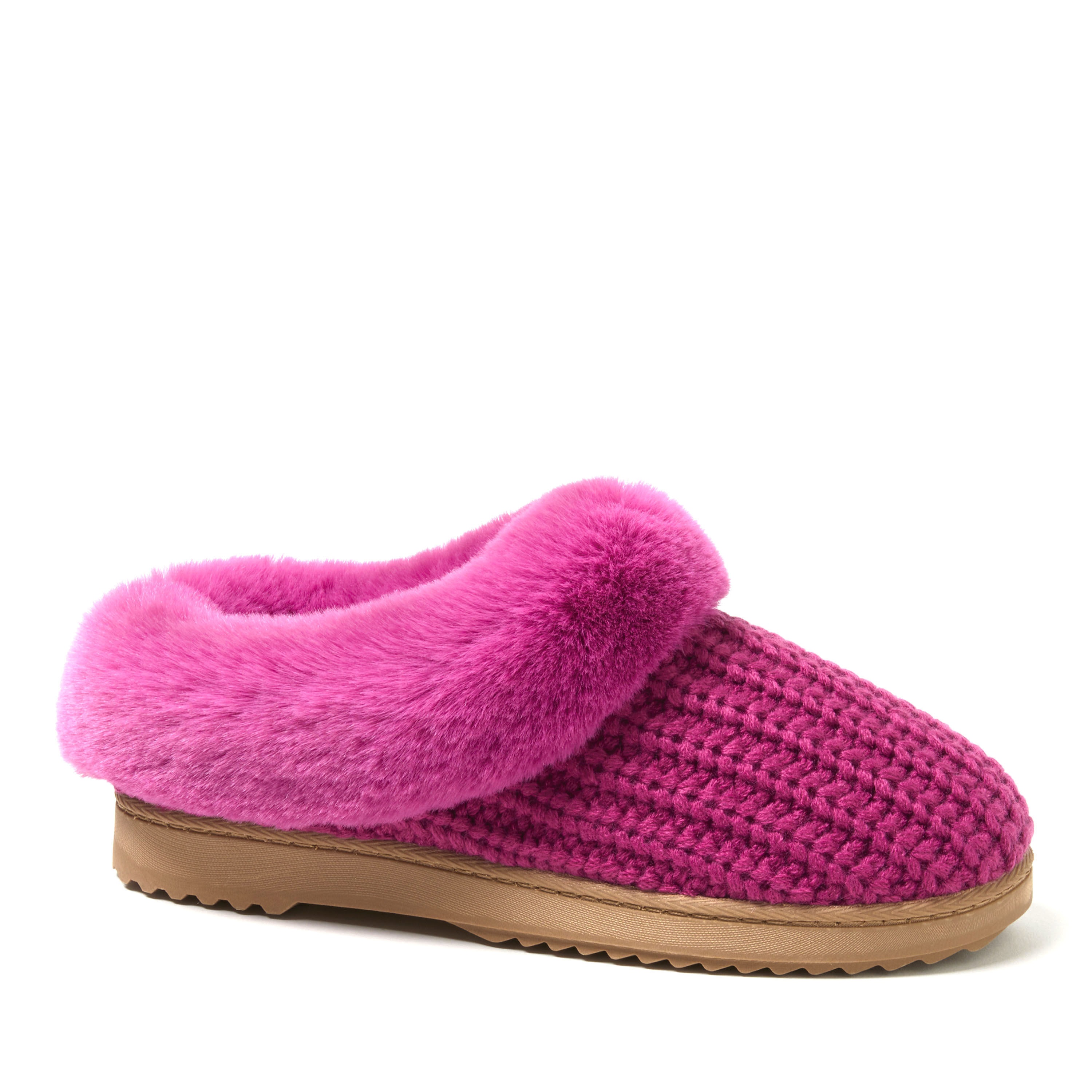 Knit fuzzy hotsell clog slippers