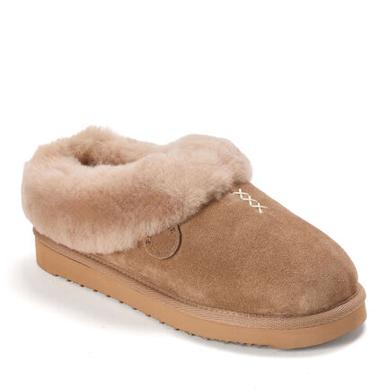 Women's Fireside by Dearfoams Adelaide Genuine Shearling Clog Slipper - Water Resistant