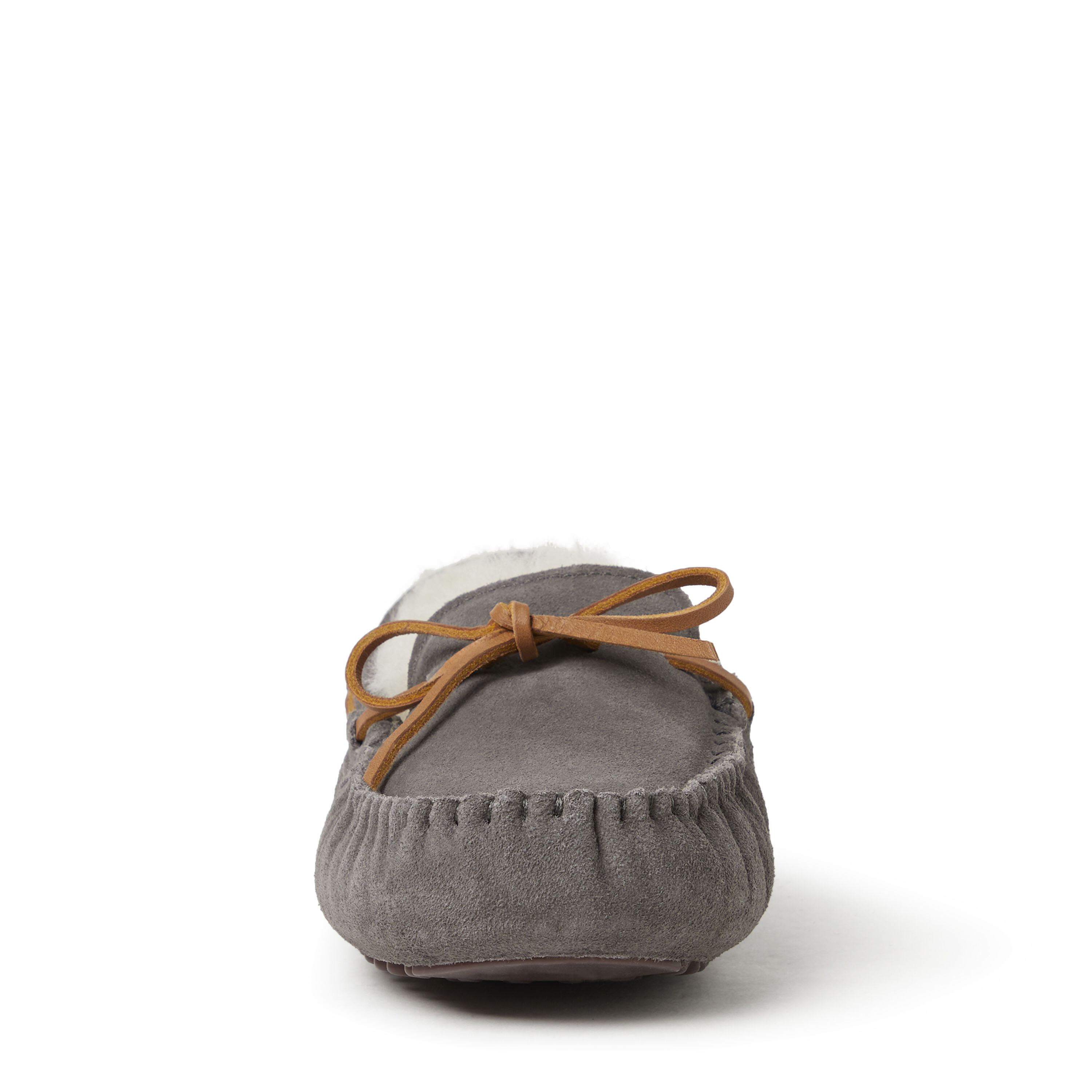 Men's Fireside by Dearfoams Victor Genuine Shearling Moccasin Slipper with Tie