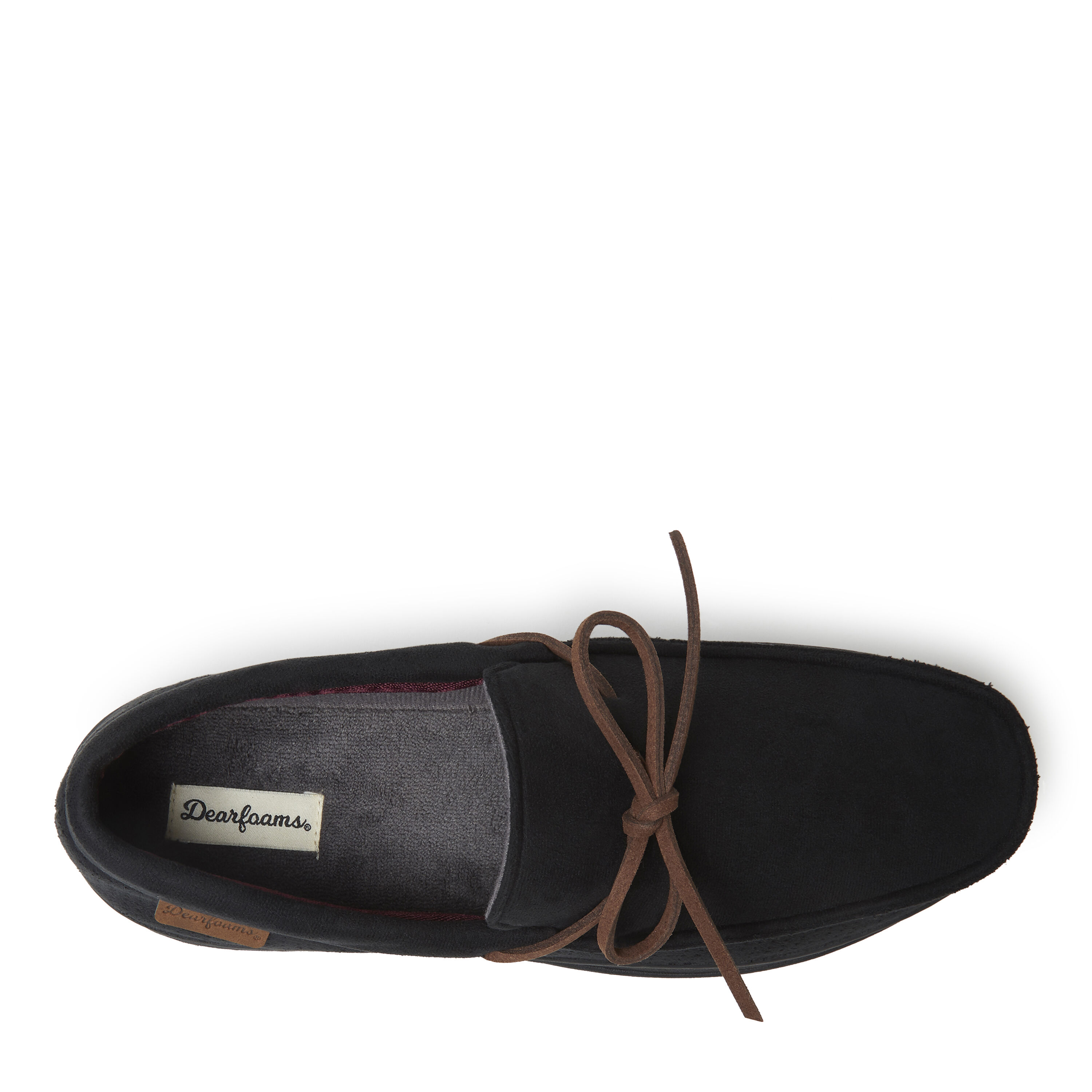 Men's Ethan Perforated Microsuede Moccasin  with Tie Slipper