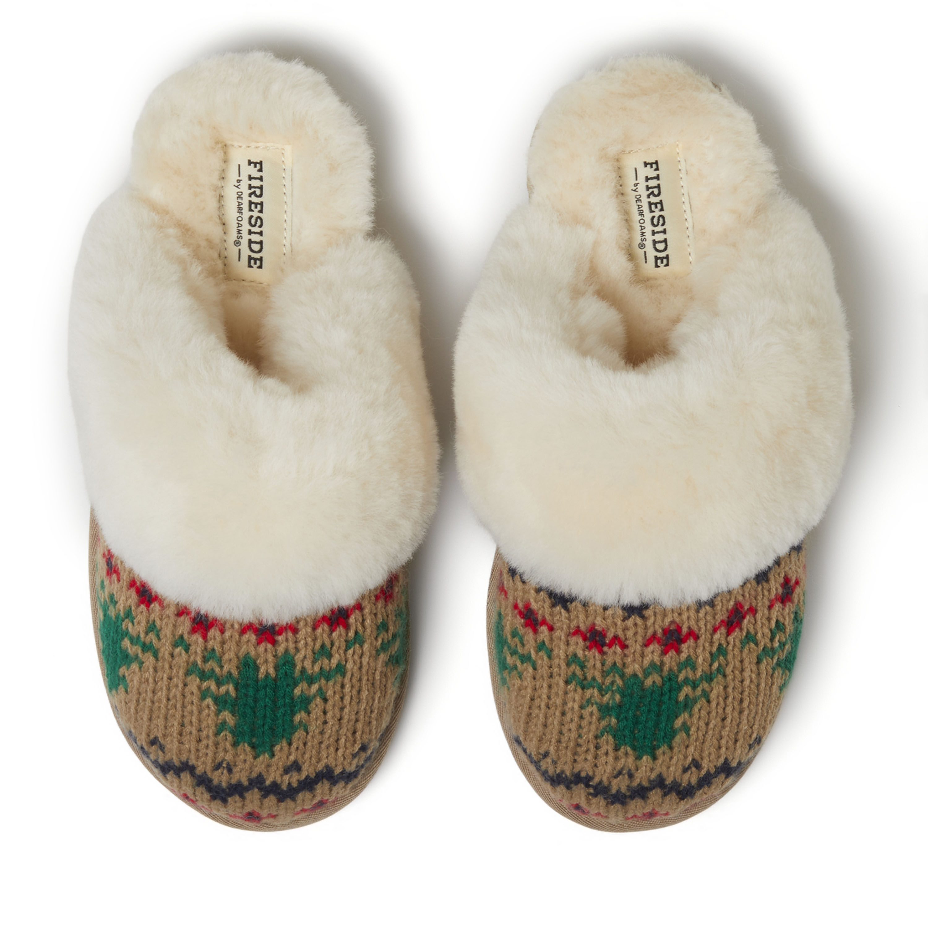 Women's Fireside by Dearfoams Sydney Holiday Fairisle Scuff