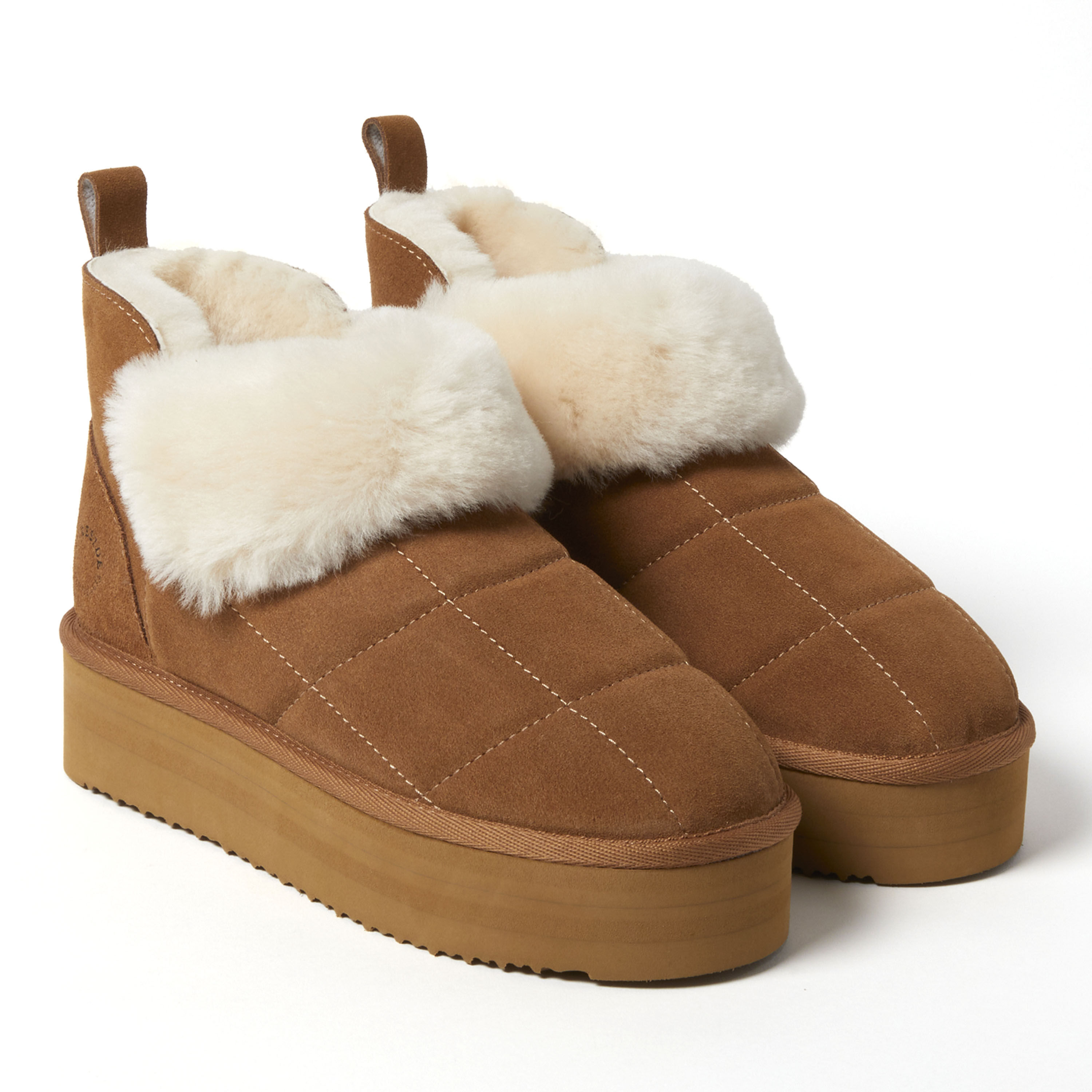 Women's Bayswater Genuine Shearling Quilted Platform Bootie