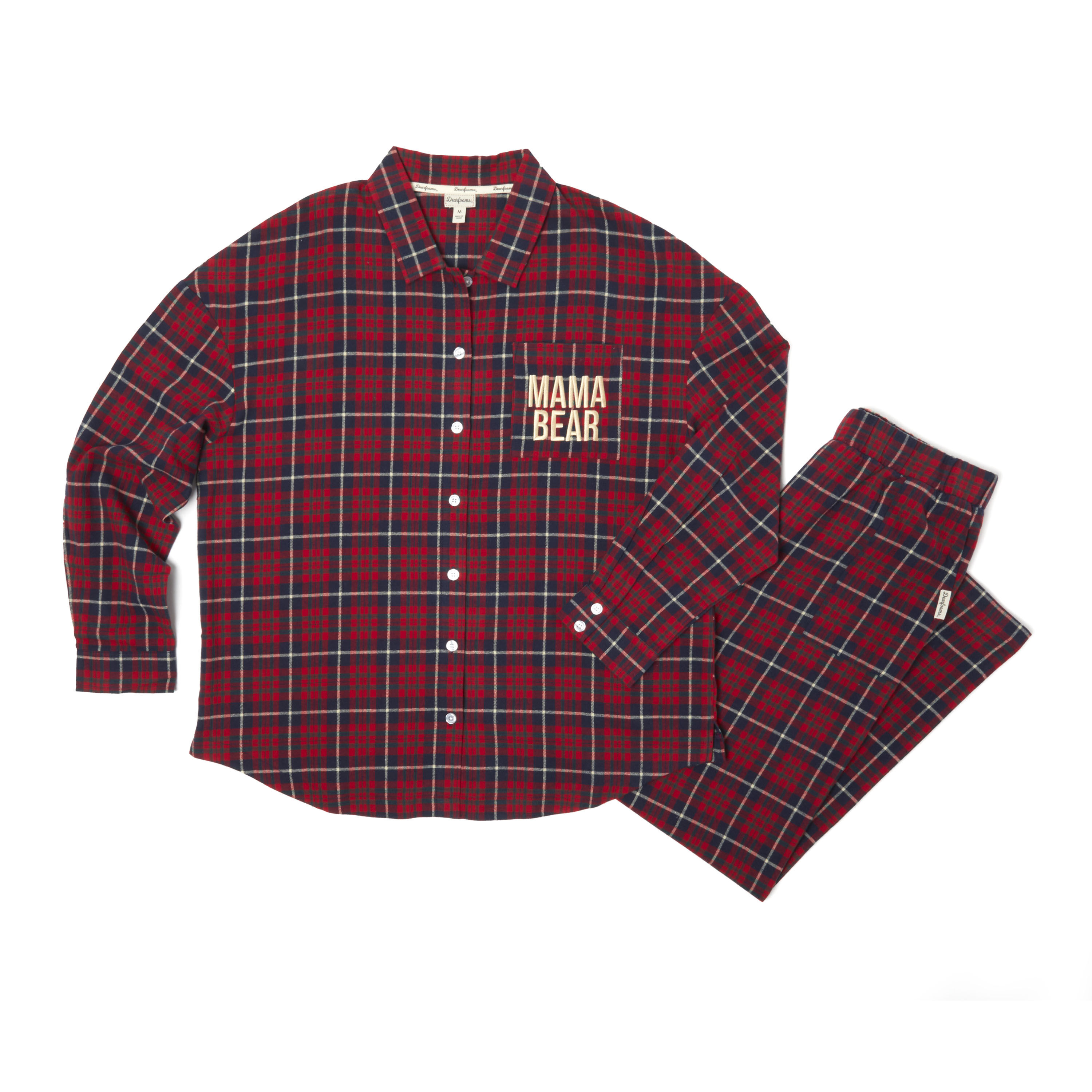 Women's Two-Piece Matching Family Plaid Pajama Set