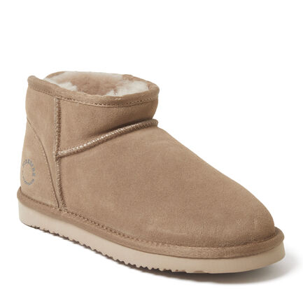 Women's Fireside by Dearfoams Riverland Genuine Shearling Micro Bootie