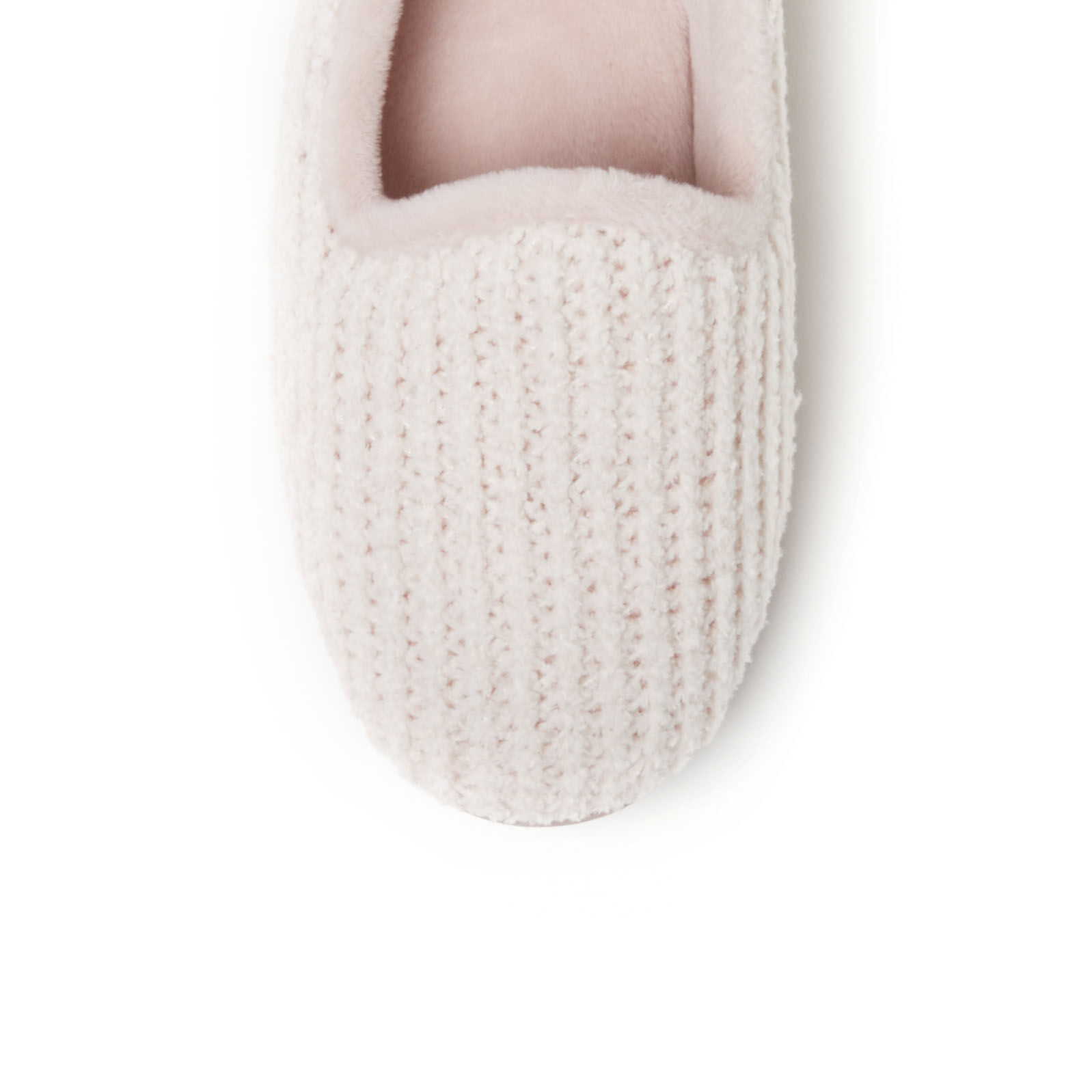 Women's dearfoams chenille clearance closed back slippers