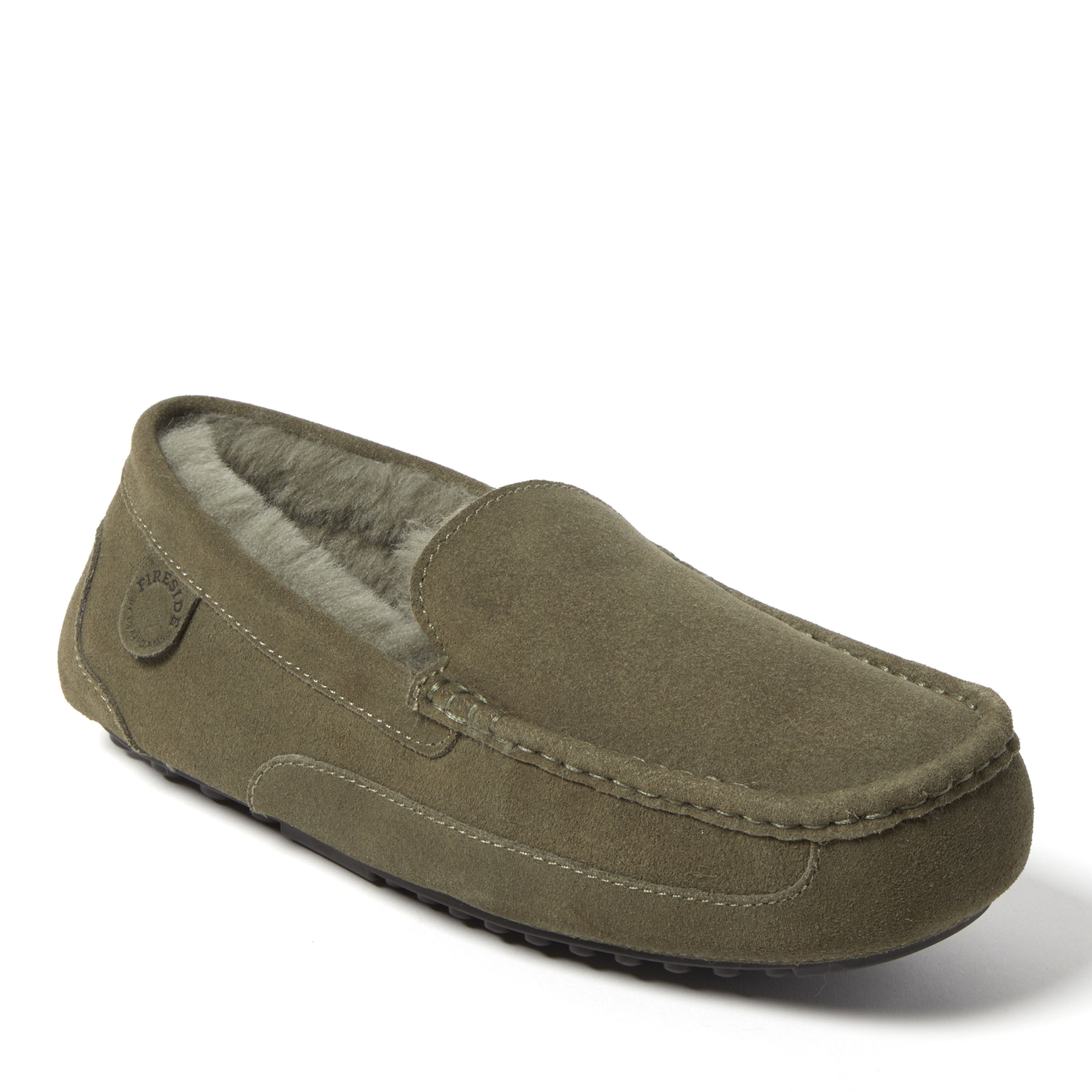 Men's Fireside by Dearfoams Melbourne Genuine Shearling Moccasin Slipper