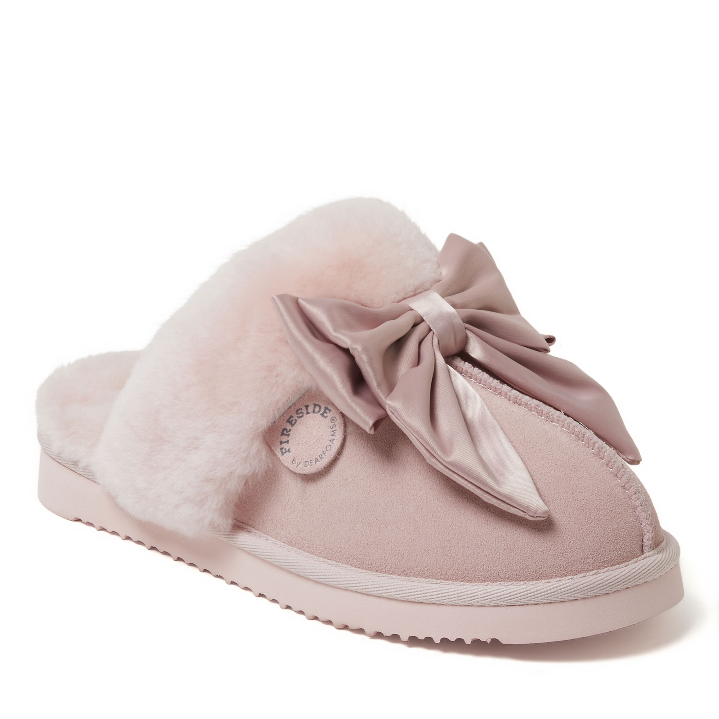 Women's Fireside by Dearfoams Sydney Genuine Shearling Scuff with Bow