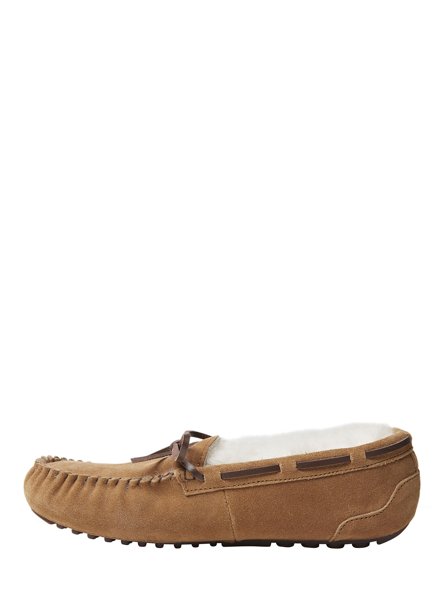 Women's Fireside by Dearfoams Victoria Genuine Shearling Lace Moccasin Slipper