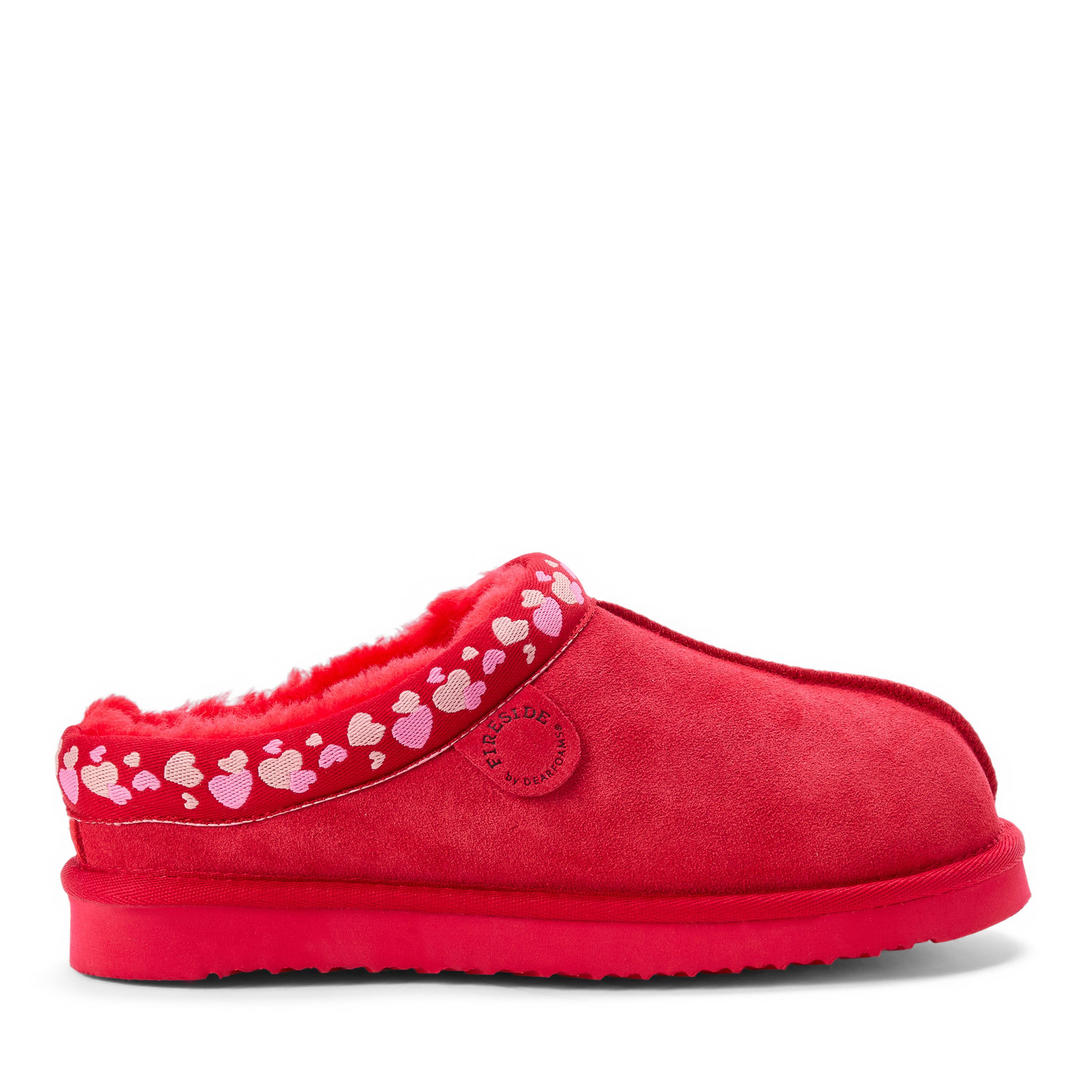 Women's Fireside by Dearfoams Greta Genuine Shearling Clog With Taping