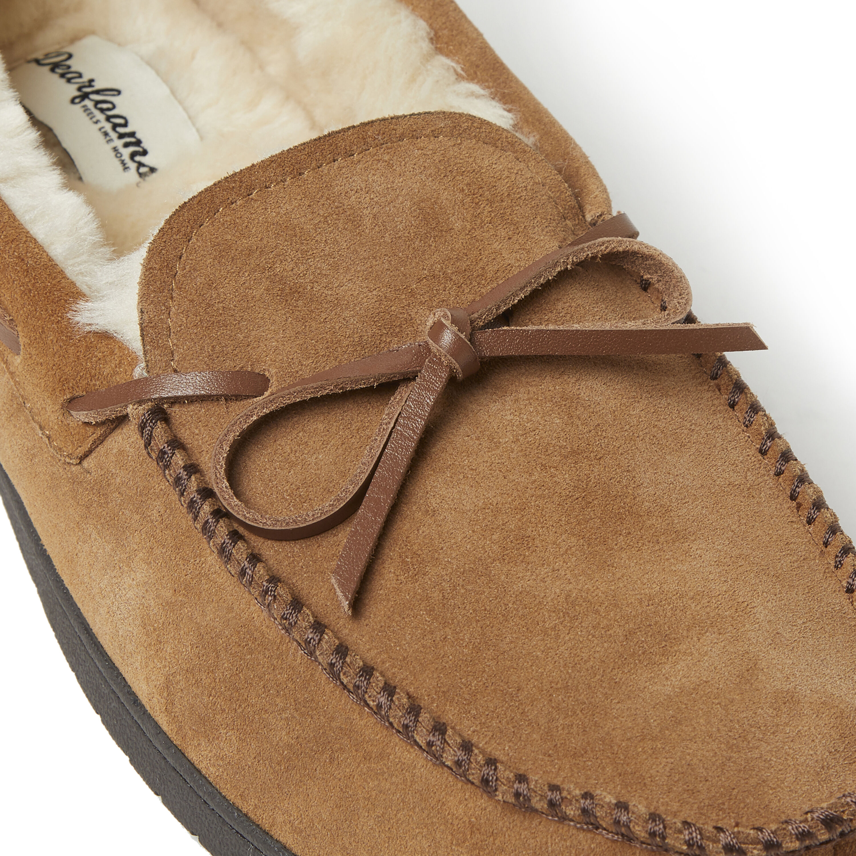 Men's Hudson Genuine Suede Moccasin with Tie