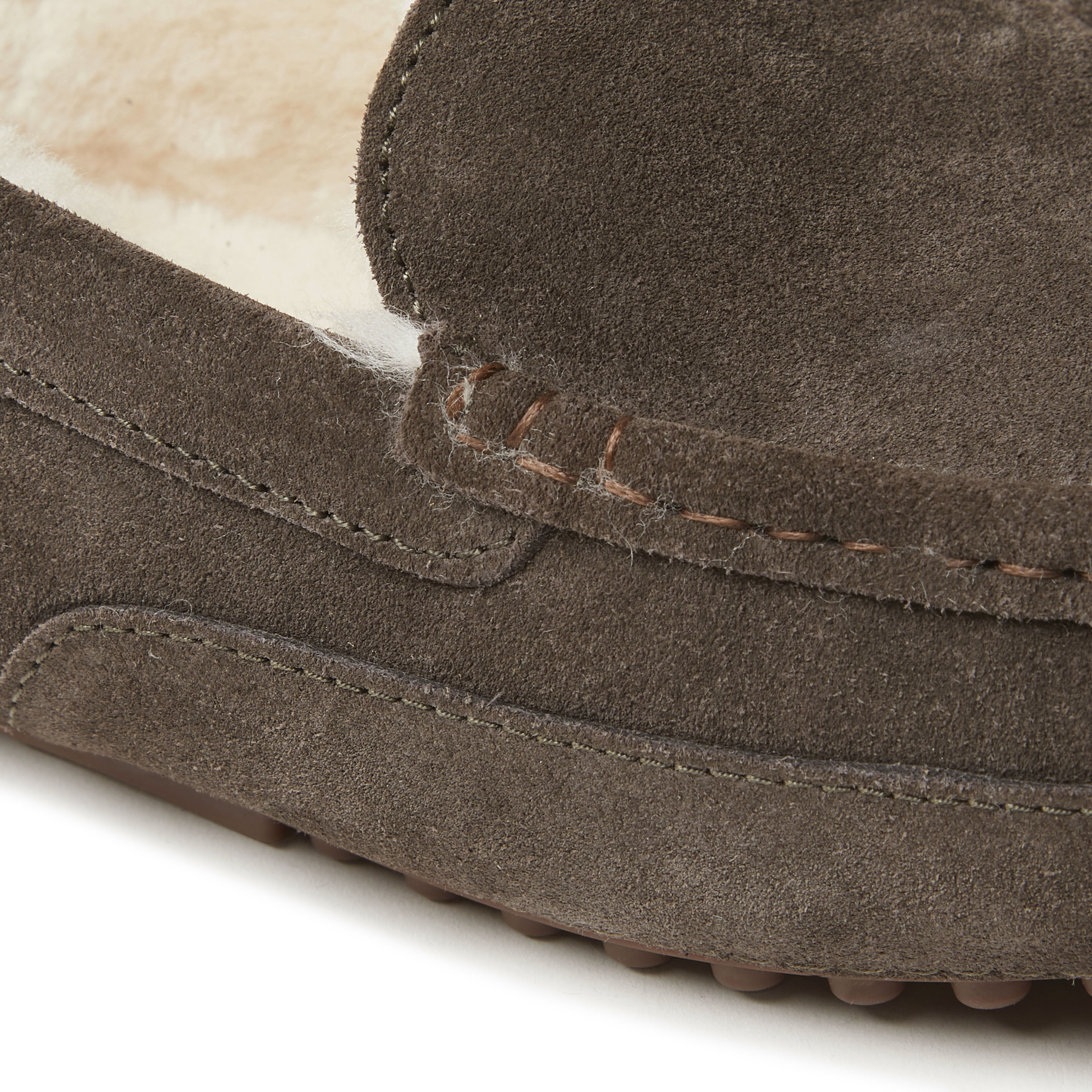 Men's Fireside by Dearfoams Melbourne Genuine Shearling Moccasin Slipper