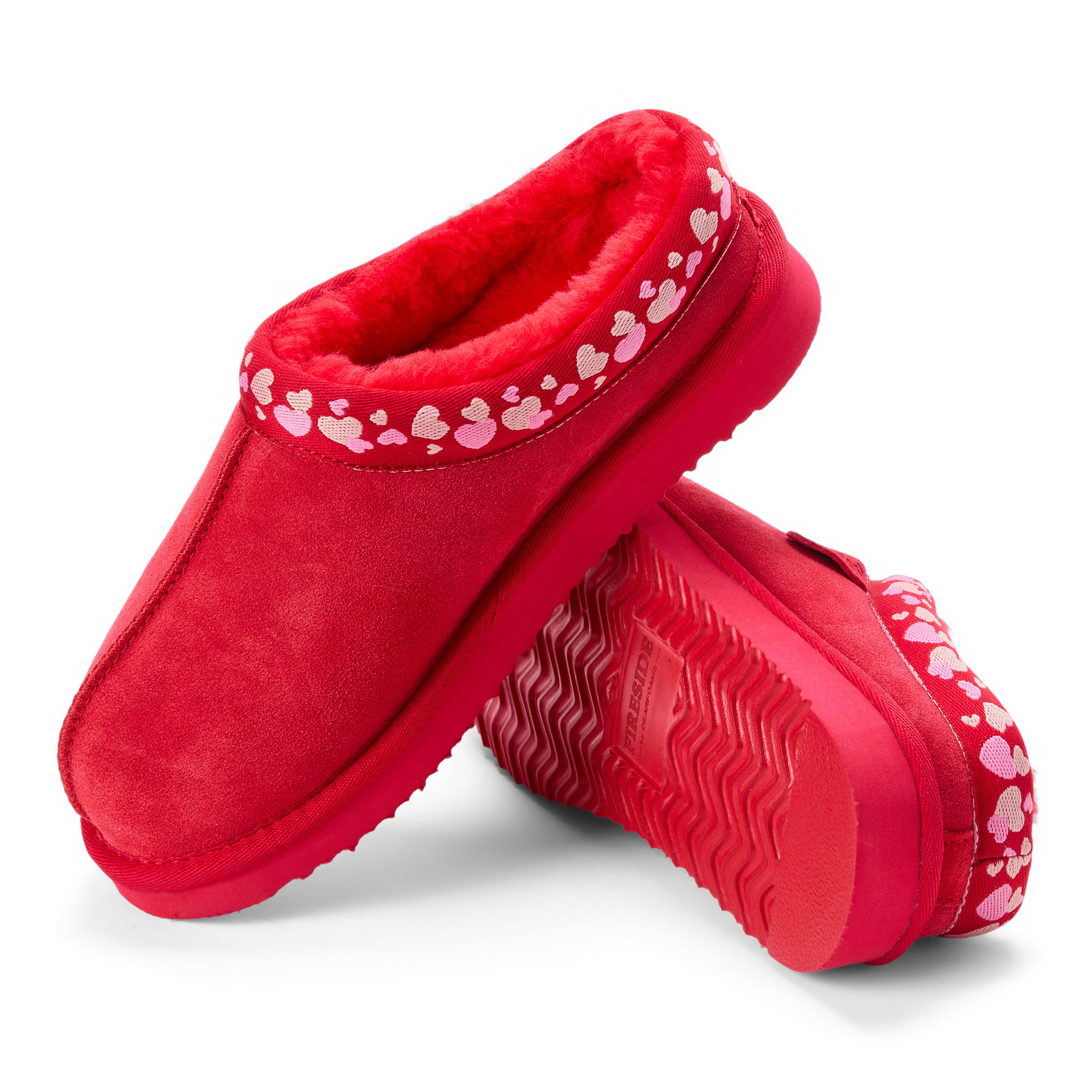 Women's Fireside by Dearfoams Greta Genuine Shearling Clog With Taping