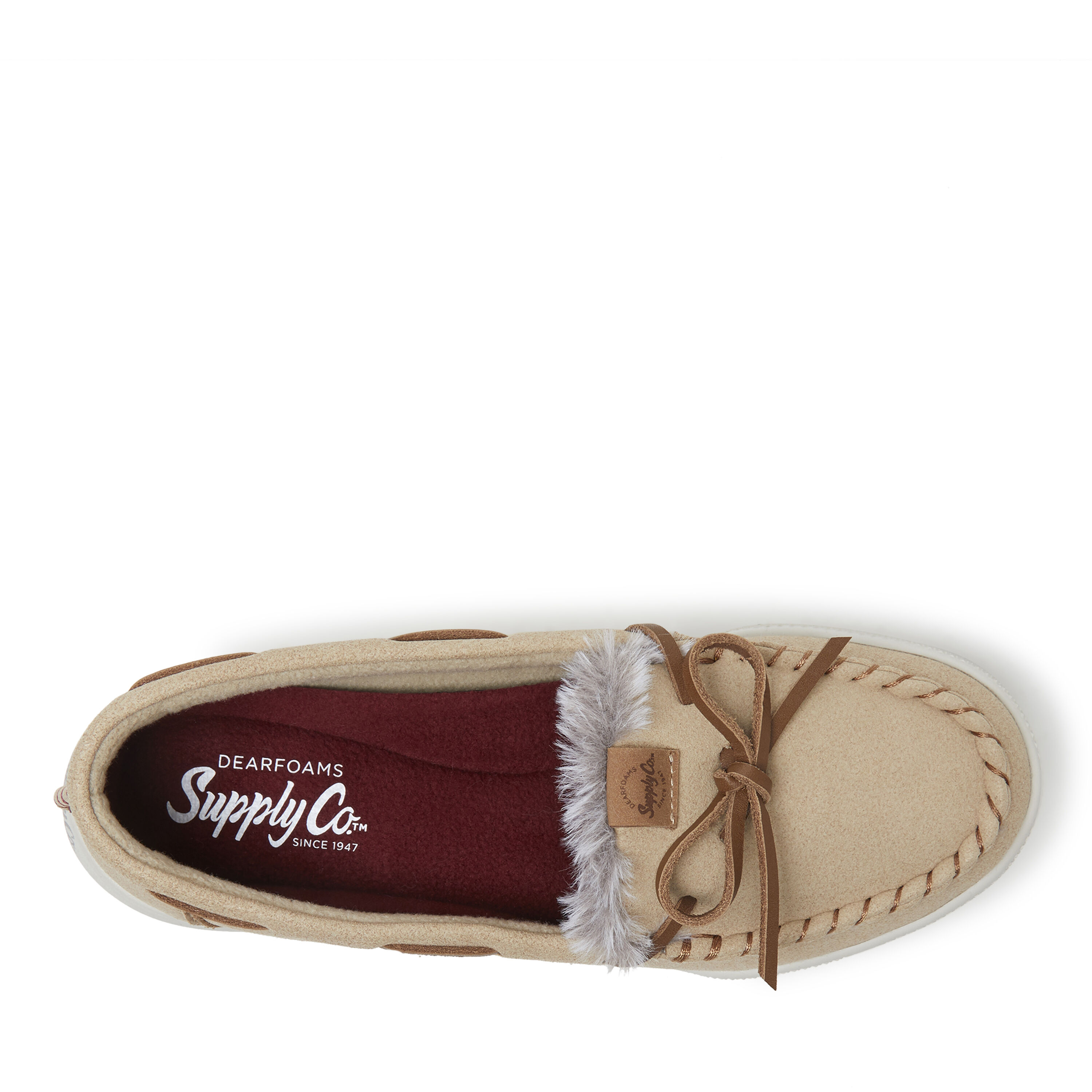 Dearfoams Supply Co. Women's Robin Ultrasuede Moccasin with Tie