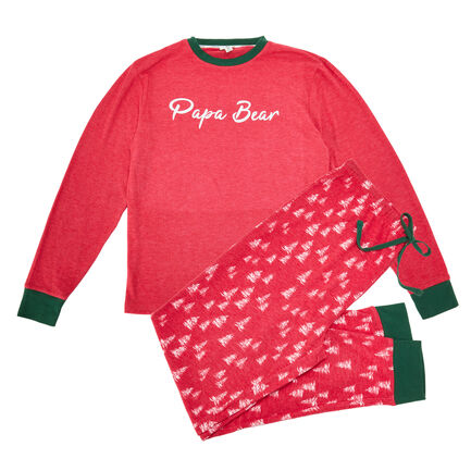 Men's Trees Papa Bear 2 Piece Pajama Set Men's Trees Papa Bear 2 Piece Pajama Set