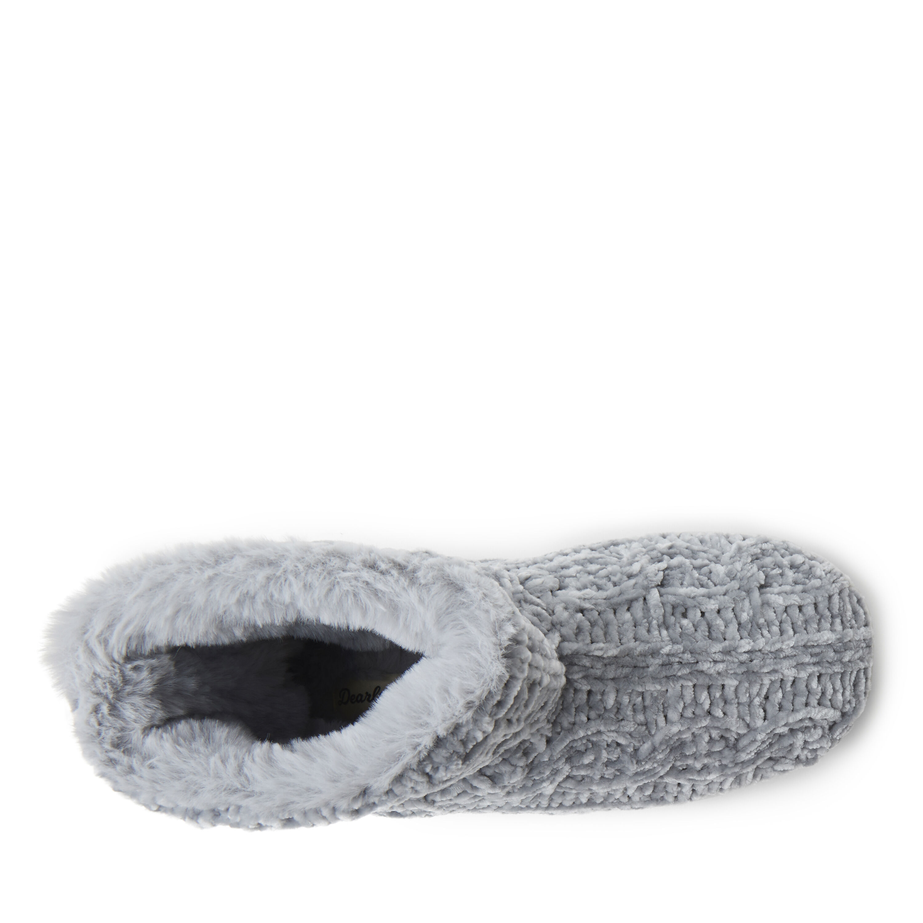 Women's dearfoams leah marled chenille knit bootie slippers sales