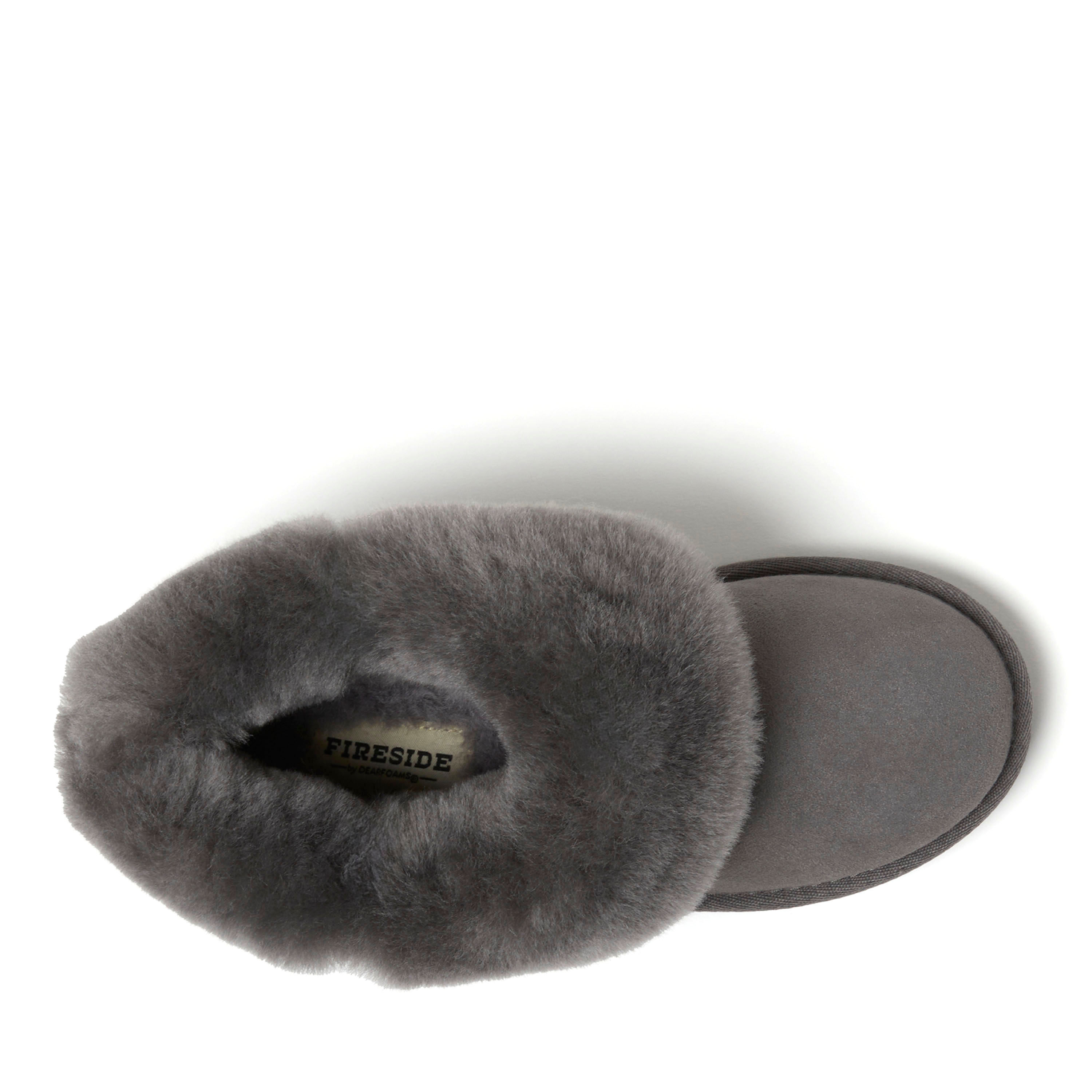 Women's Fireside by Dearfoams Perth Genuine Shearling Foldover Boot Slipper