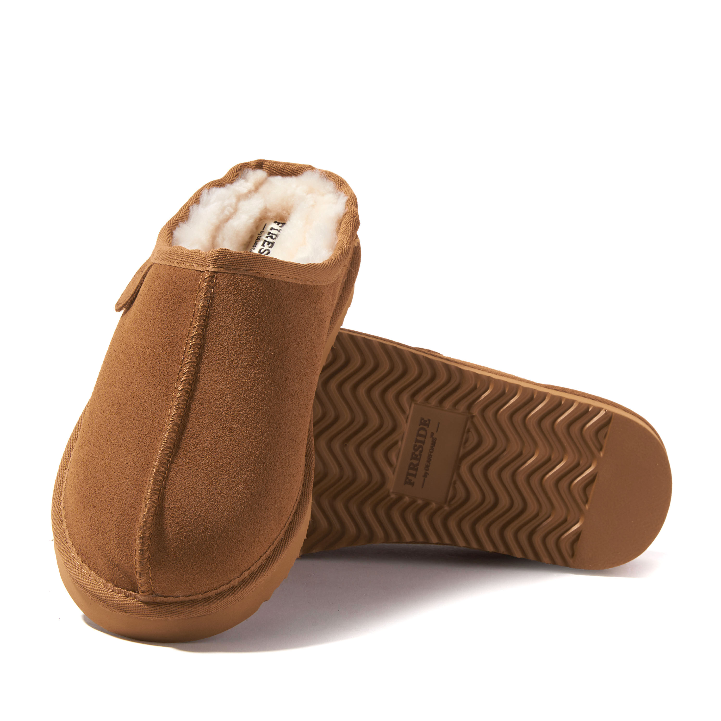 Women's Fireside by Dearfoams Greta Genuine Shearling Clog