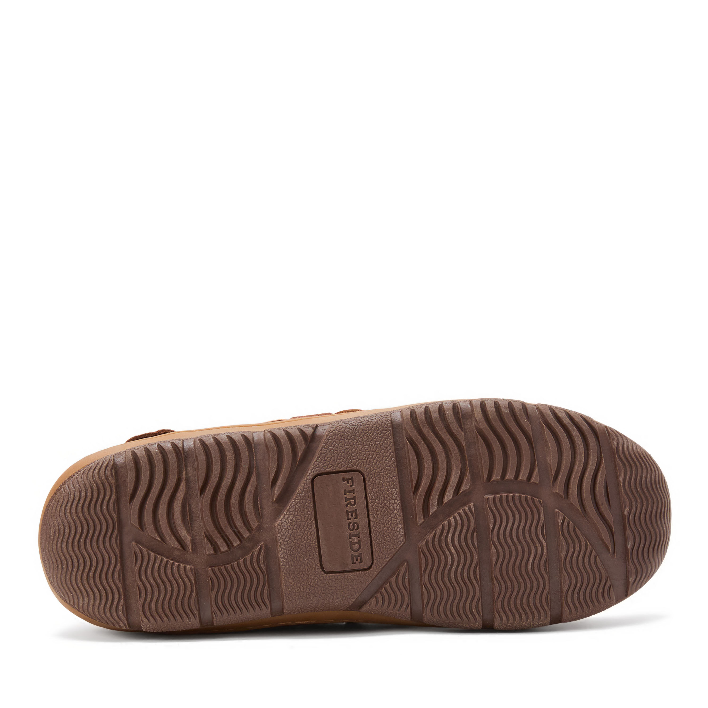 Men's Fireside by Dearfoams Forster Genuine Shearling Moc With Stitching