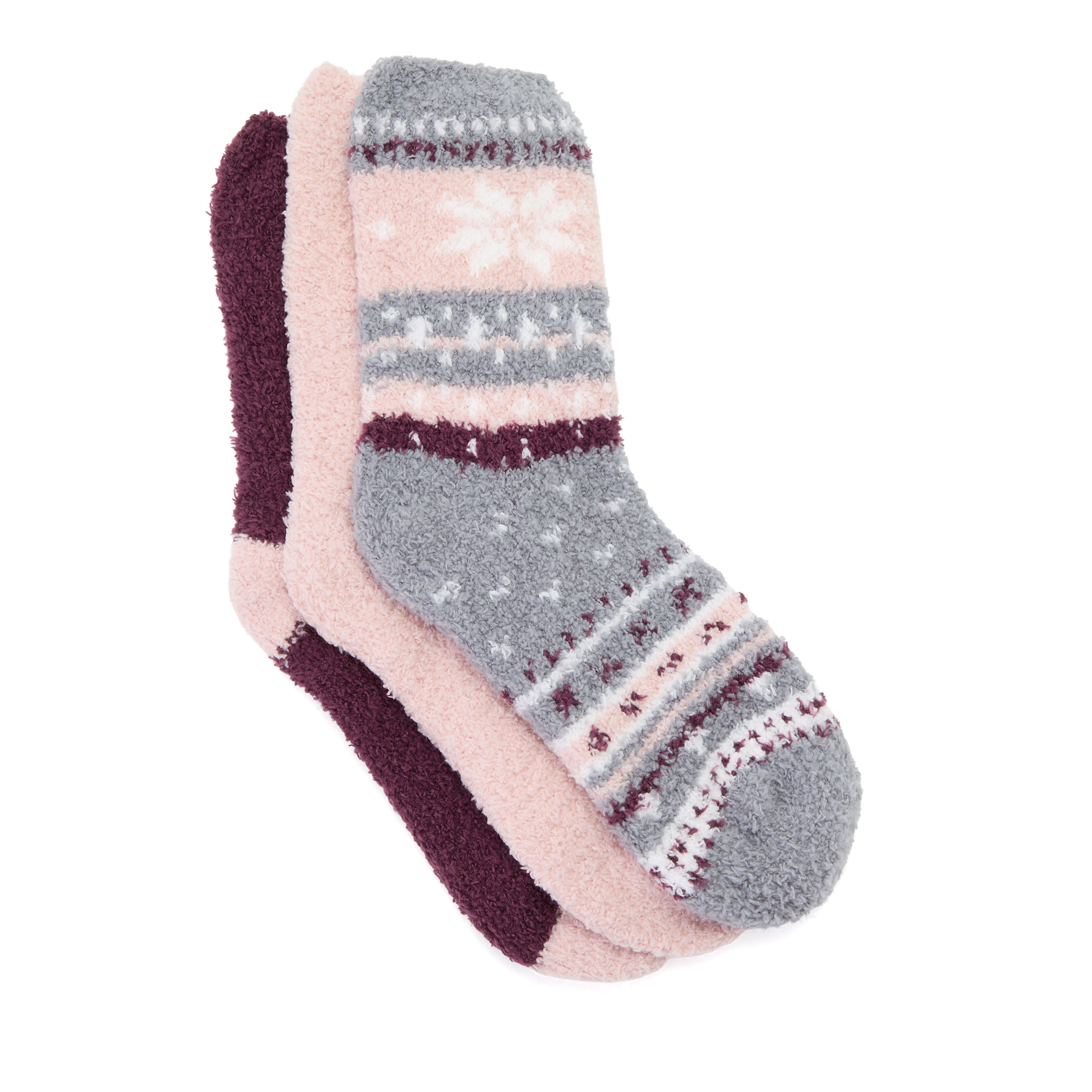 Ladies Cozy Crew Socks 3 Pack