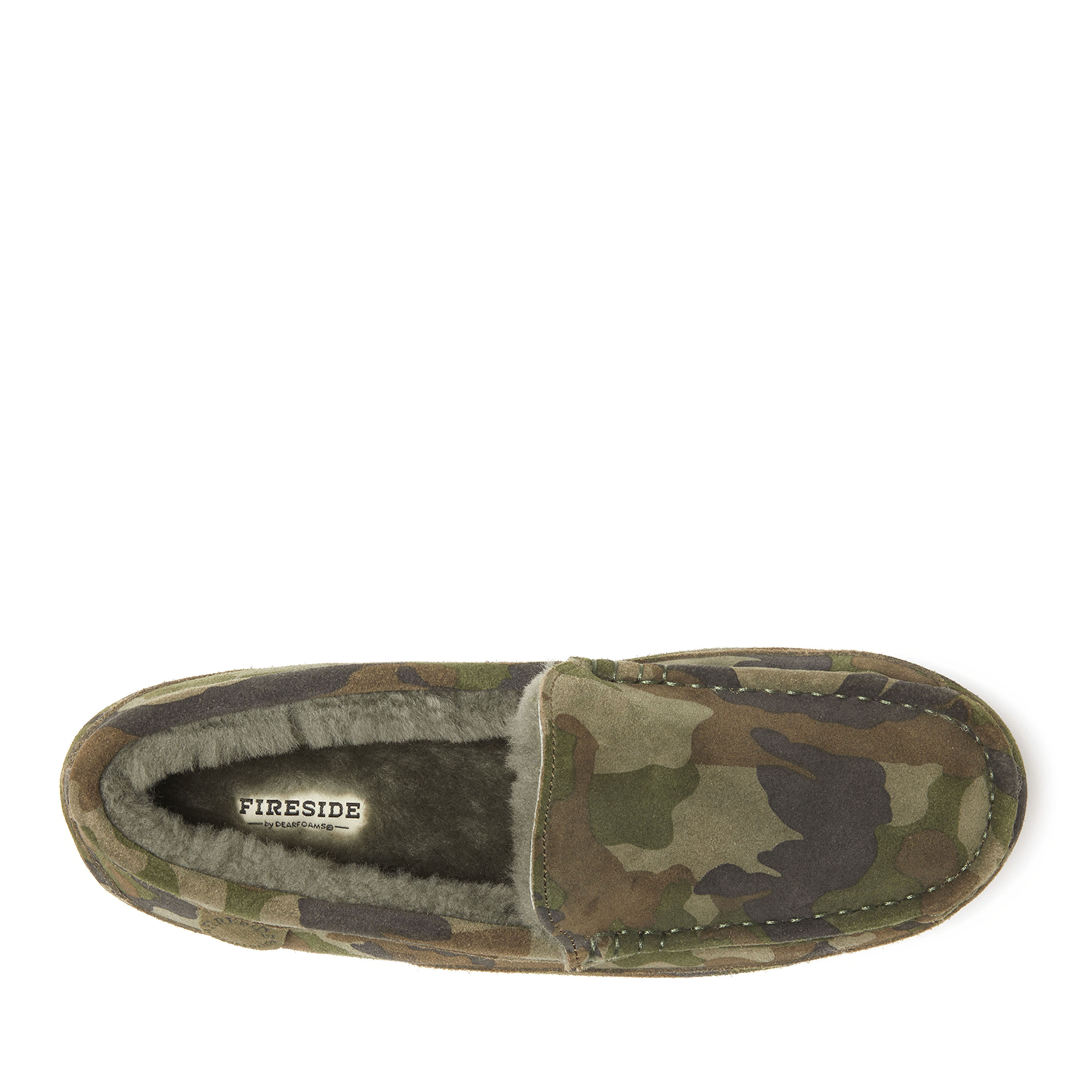Dearfoams fireside melbourne genuine shearling lined moccasin slipper on sale