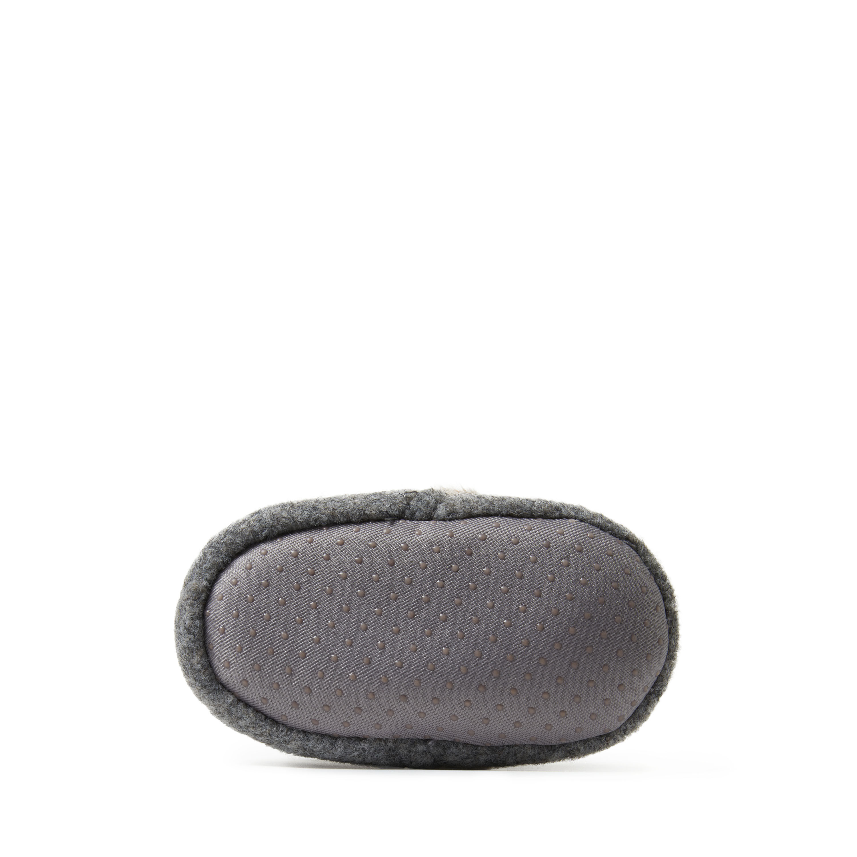 Grey Felted Baby Bear Closed Back Slippers