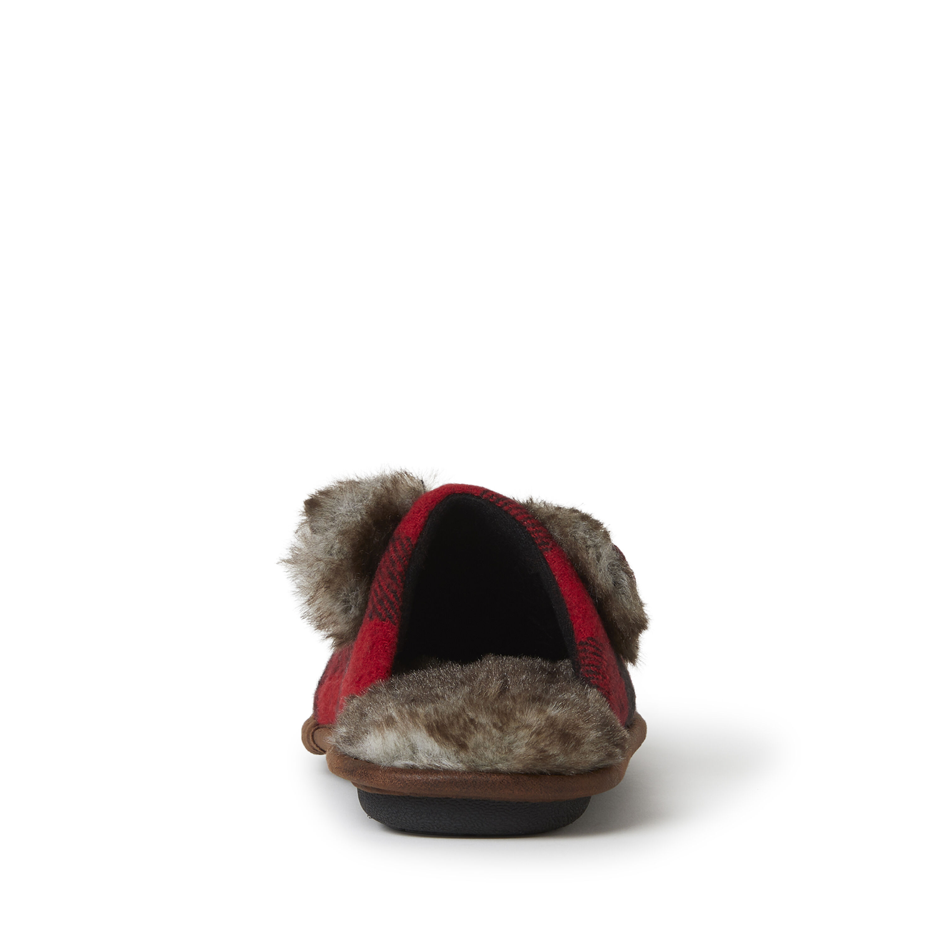 Kids Buffalo Check Lil Bear Scuff Slipper