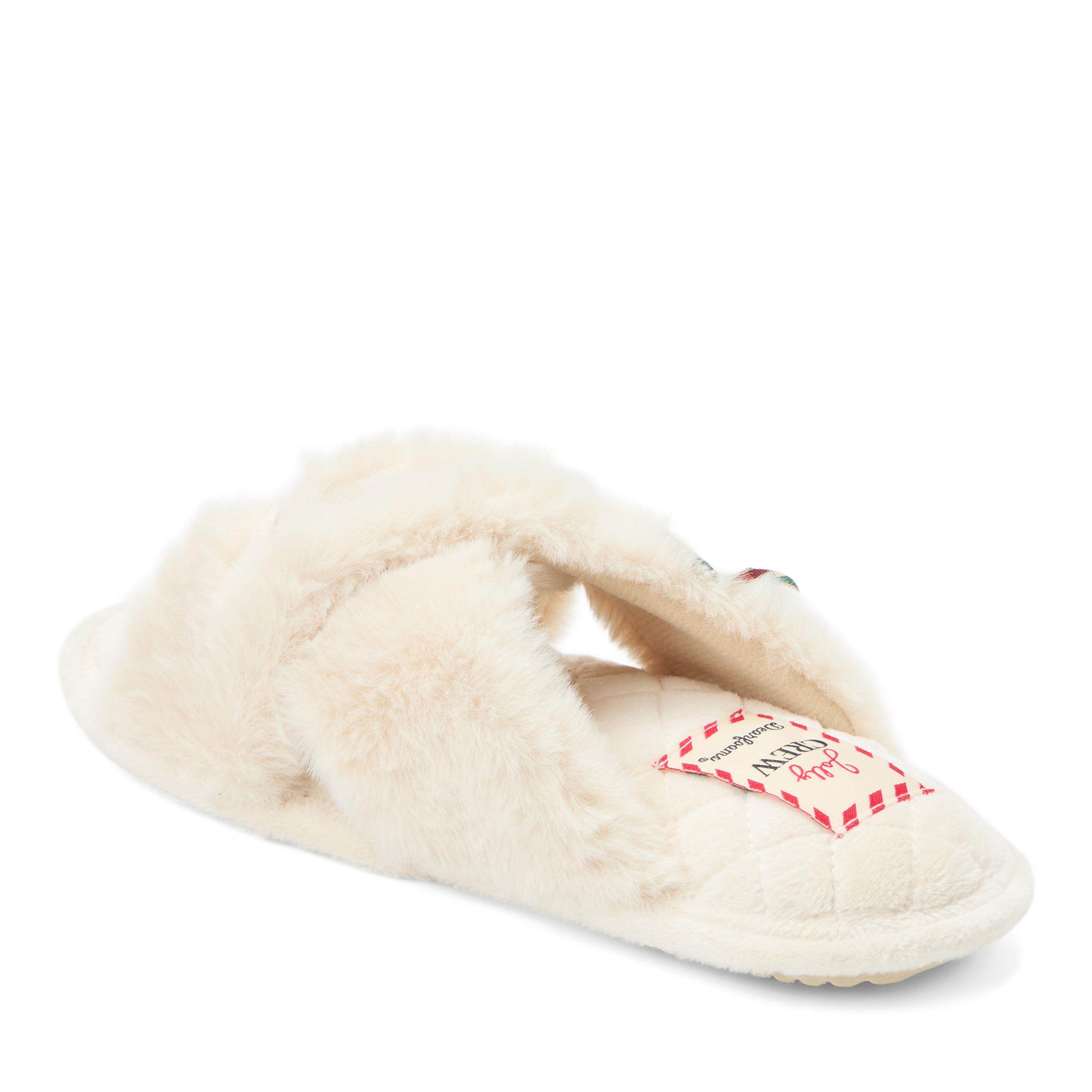 Women's Holiday Fur Slide