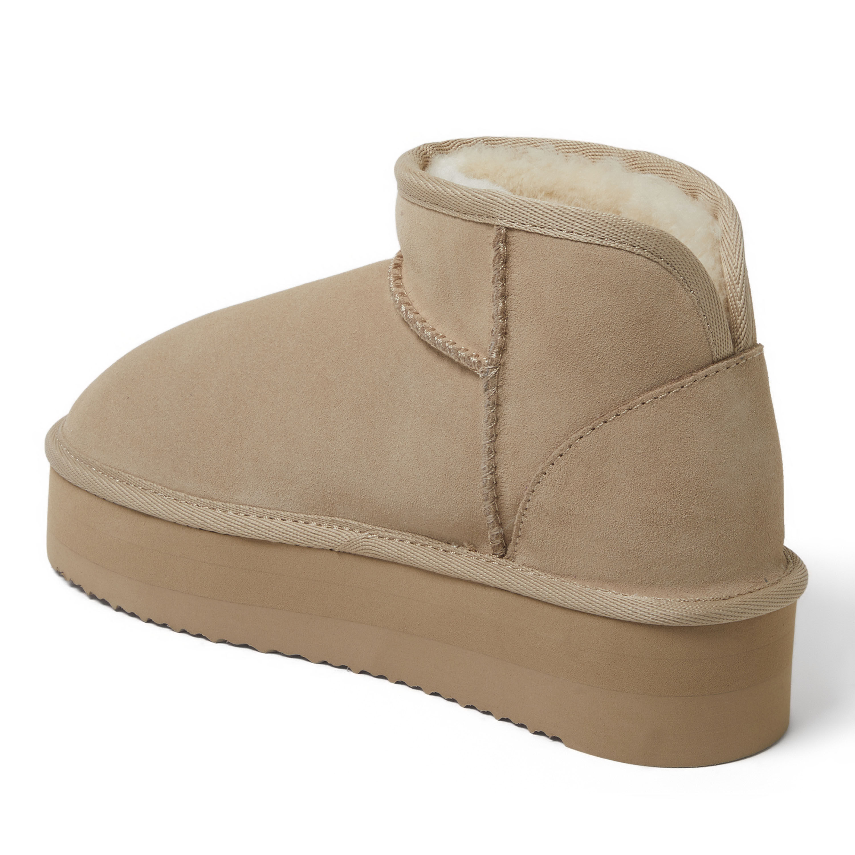 Women's Fireside by Dearfoams Kingston Genuine Shearling Platform Bootie